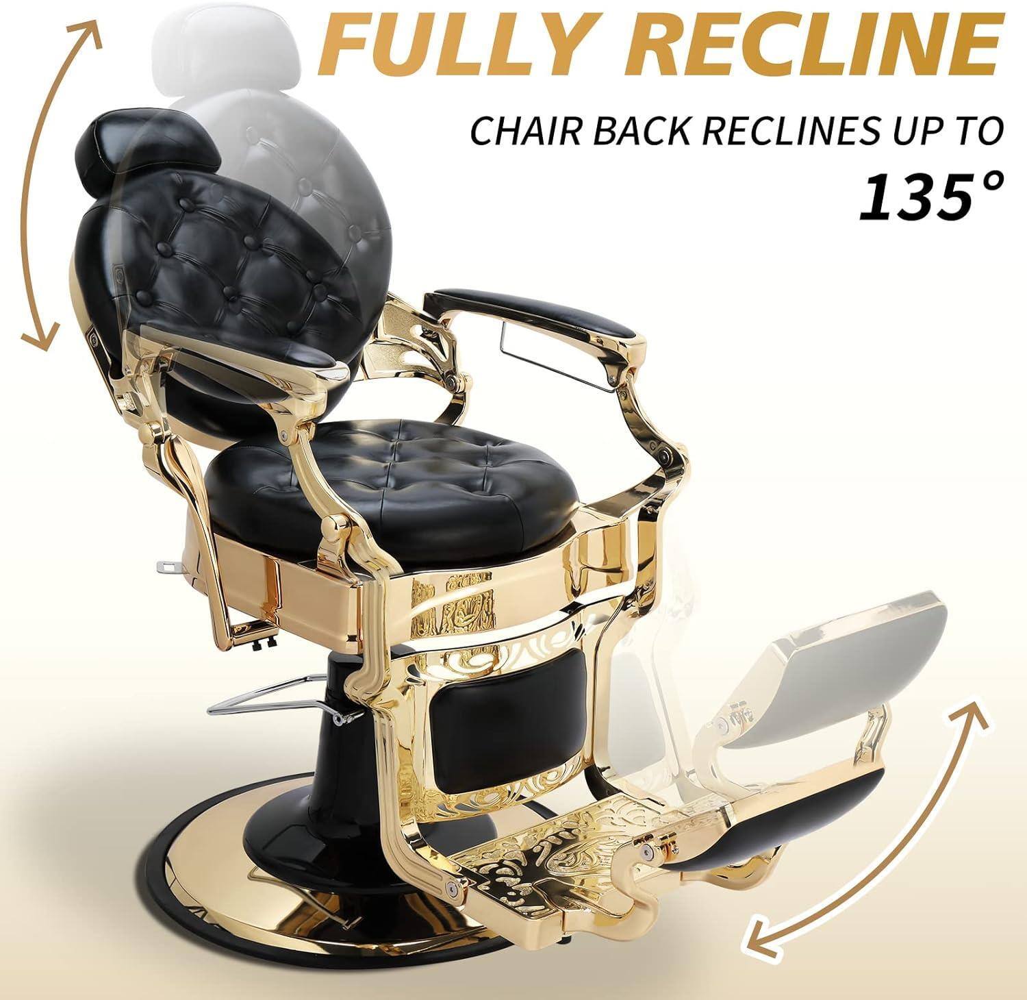 FULLY RECLINE  
CHAIR BACK RECLINES UP TO 135°