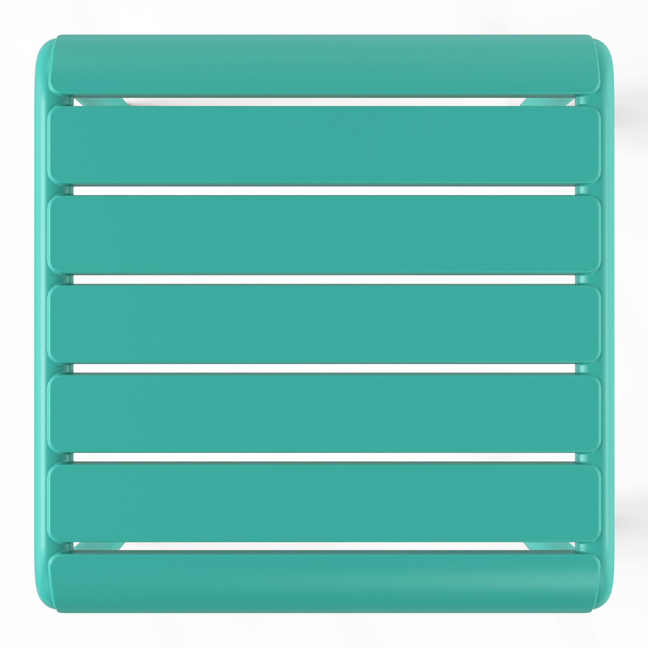 Alt View 4. WestinTrends - WestinTrends Playa Plastic Modern Outdoor Patio Accent Side Tables (Set of 2) - Turquoise.