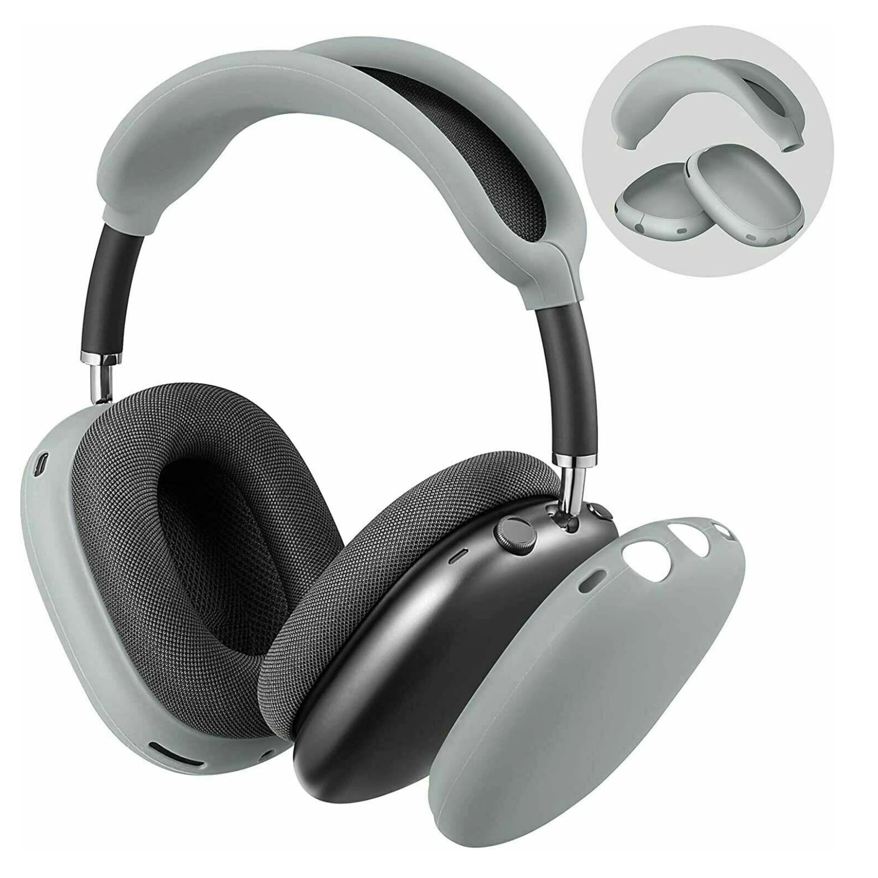 Kitcheniva - Soft Silicone Protective Case For AirPods Max Headphones - Gray