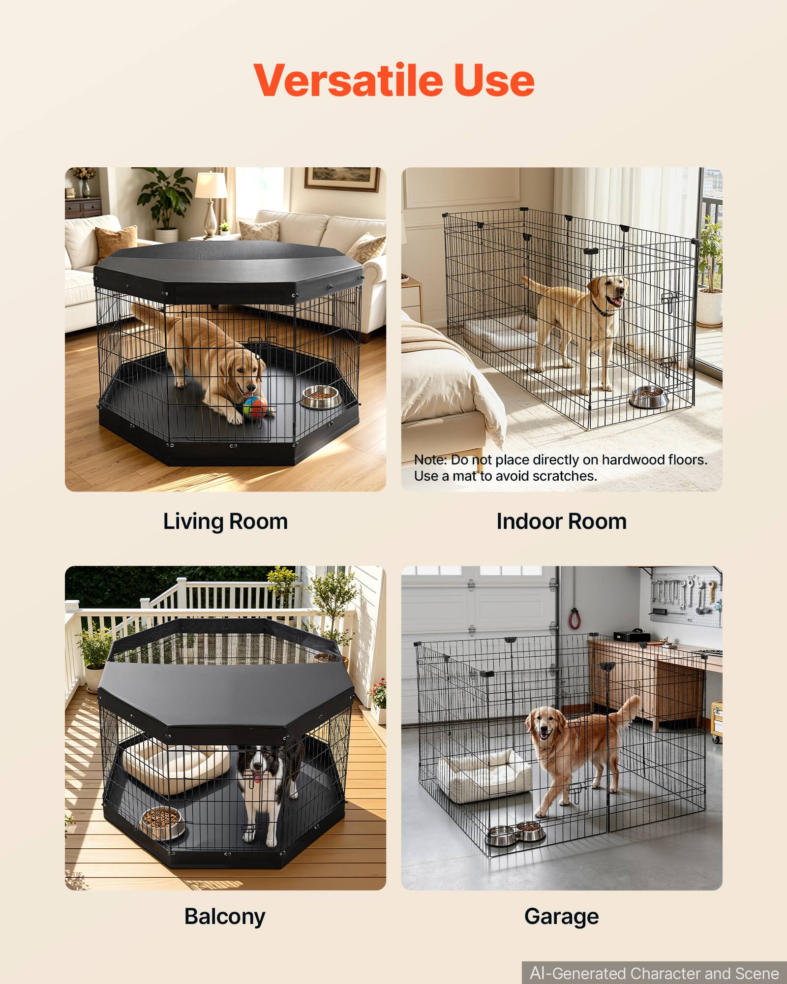 Versatile Use

Living Room

Indoor Room

Balcony

Garage

Note: Do not place directly on hardwood floors. Use a mat to avoid scratches.

AI-Generated Character and Scene