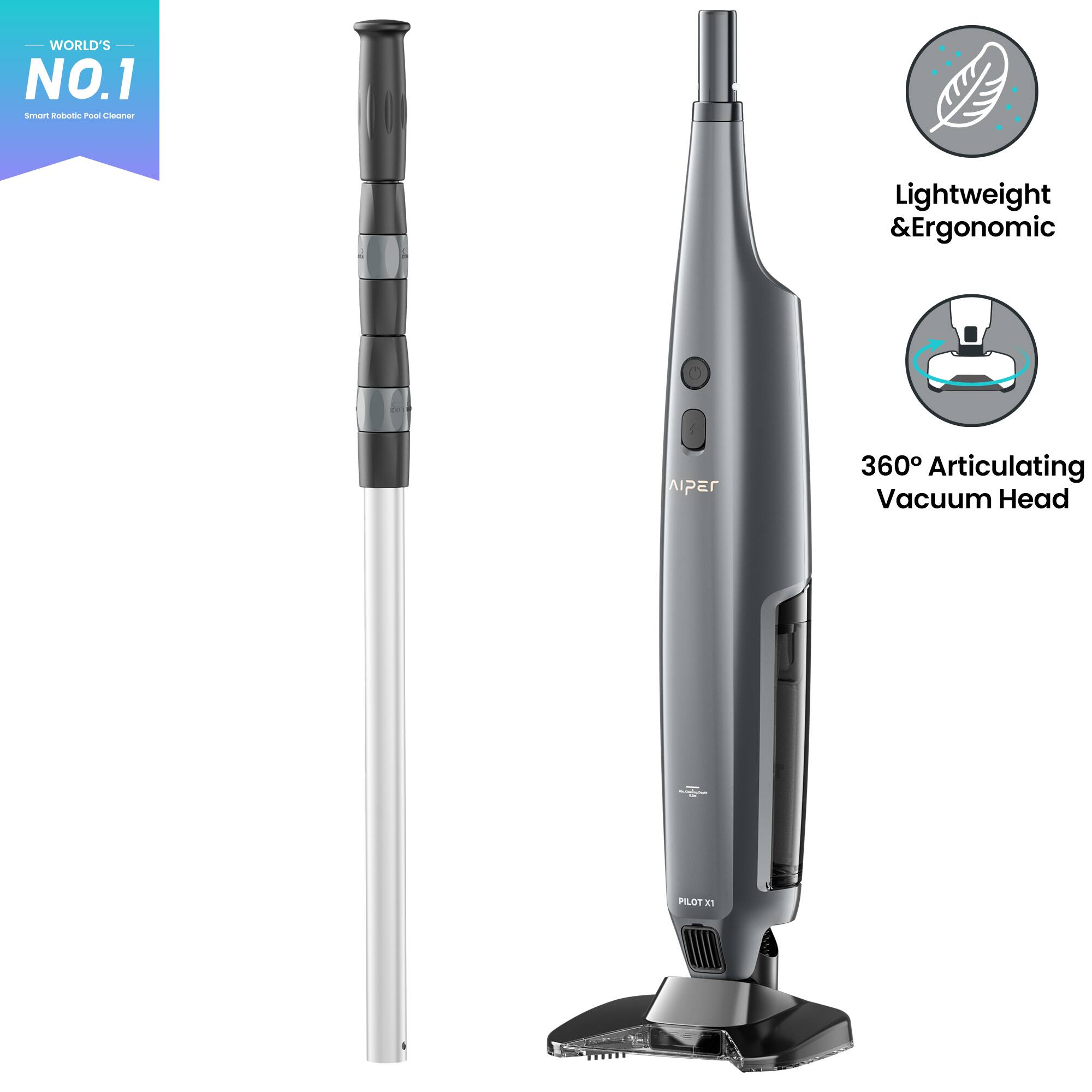 WORLD'S NO.1 Smart Robotic Pool Cleaner

Lightweight & Ergonomic

360° Articulating Vacuum Head

PILOT X1