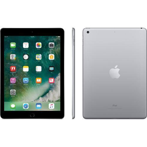 Alt View 1. Apple - Refurbished iPad 5th Gen A1822 (WiFi) 32GB w/ Pre-Installed Tempered Glass - Space Gray.