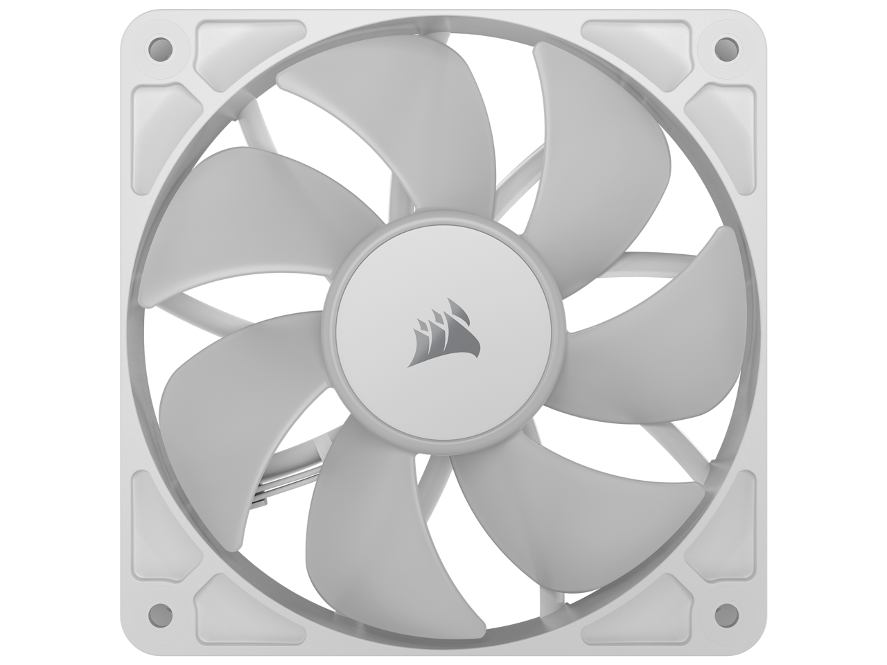 Alt View 3. CORSAIR - CORSAIR RS120 ARGB PWM Fan - White - Daisy-Chain Control - AirGuide Cooling - Magnetic Bearing - White.