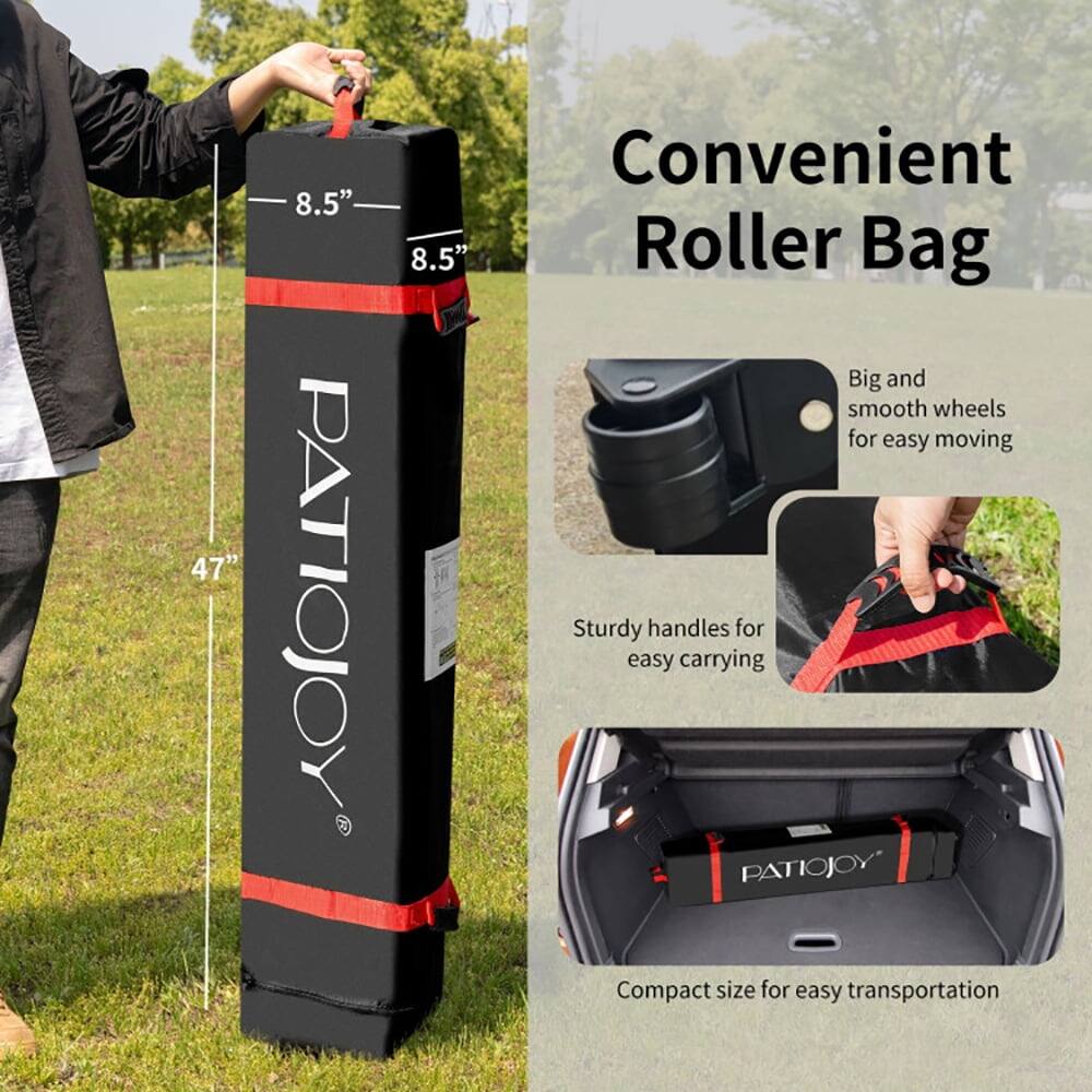 47" x 8.5" PATIOJOY 8.5" Convenient Roller Bag

- Big and smooth wheels for easy moving
- Sturdy handles for easy carrying
- Compact size for easy transportation