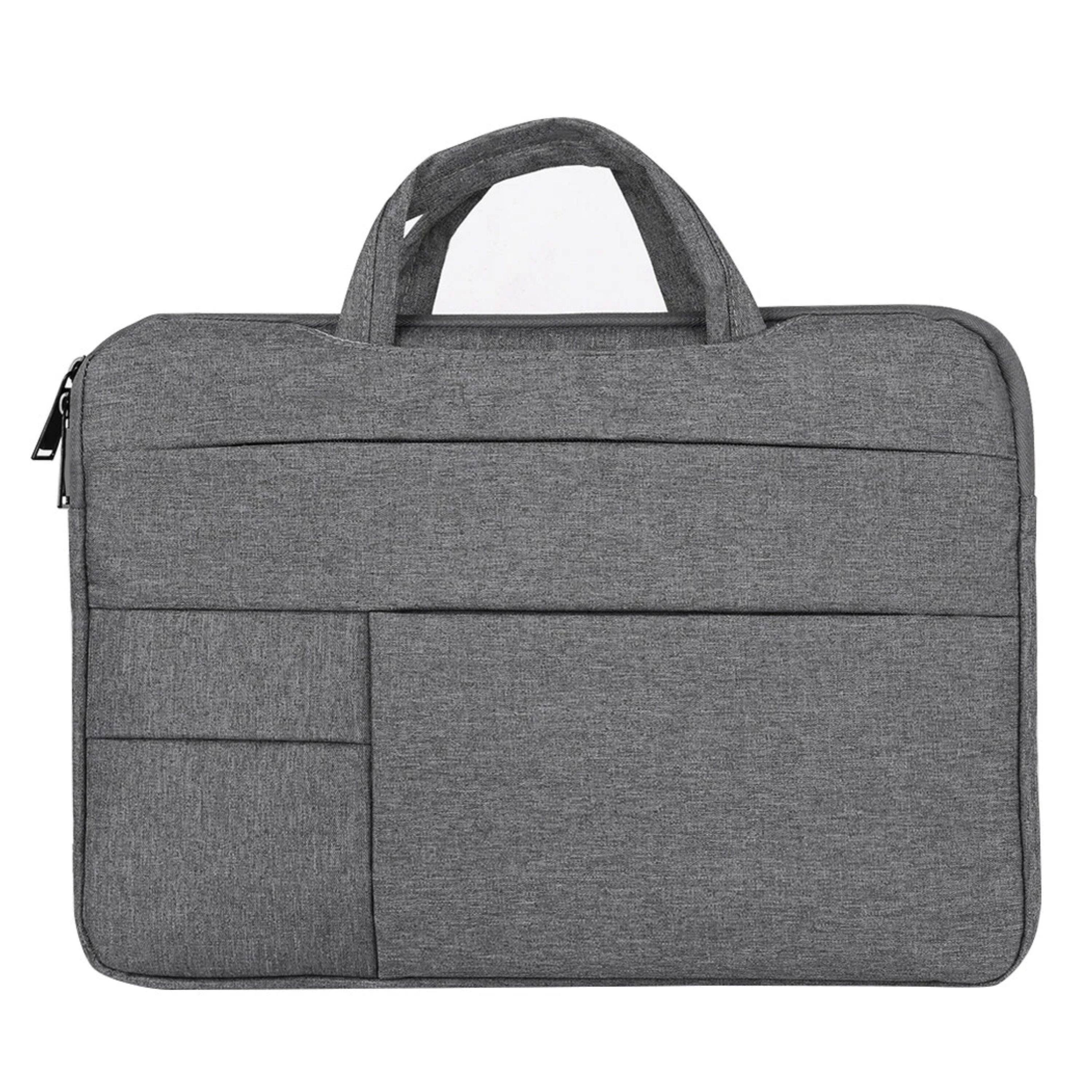Front. Kitcheniva - Padded Nylon Sleeve Case Carry Bag For 15" Laptop - Dark Gray.