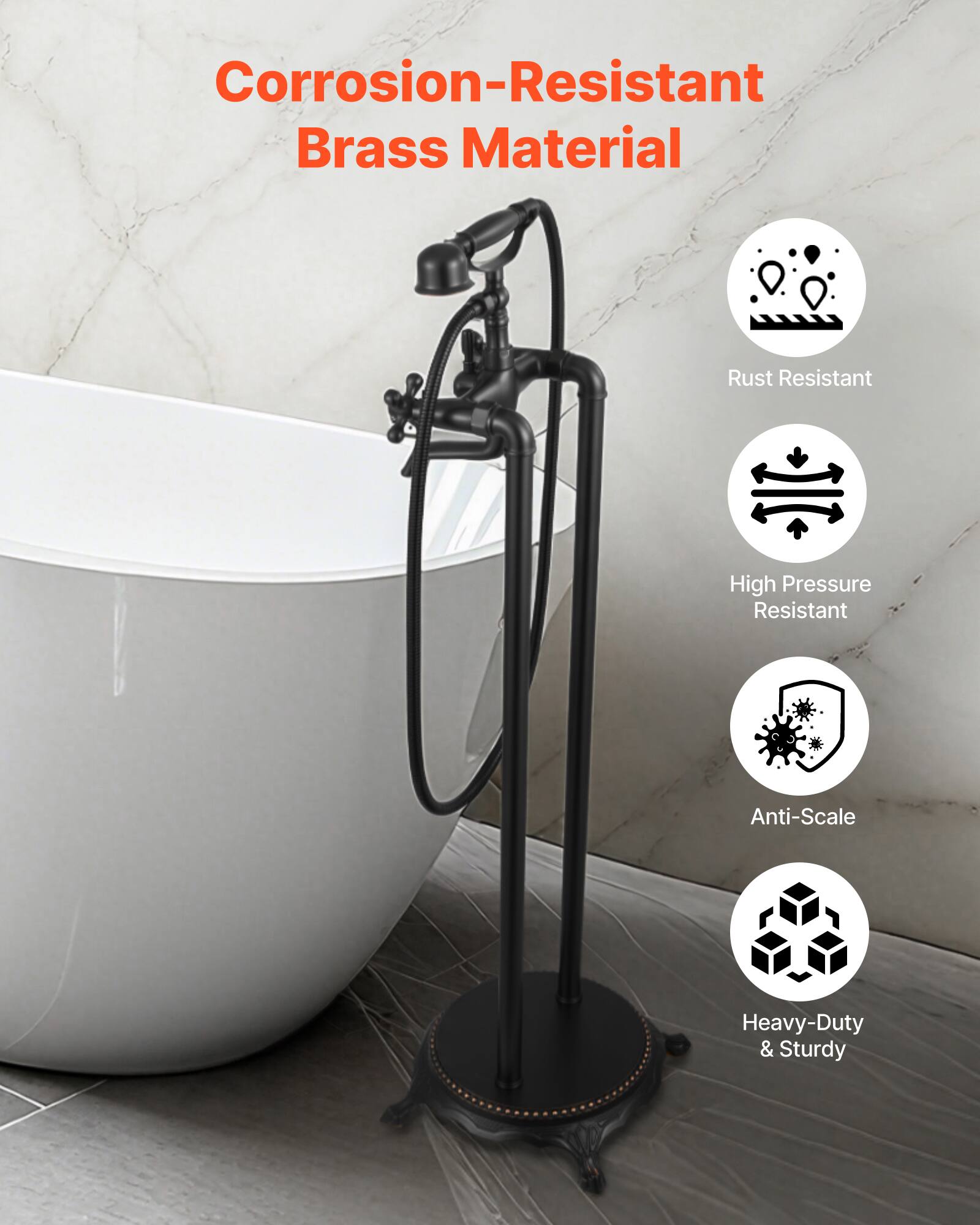 Corrosion-Resistant Brass Material

- Rust Resistant
- High Pressure Resistant
- Anti-Scale
- Heavy-Duty & Sturdy