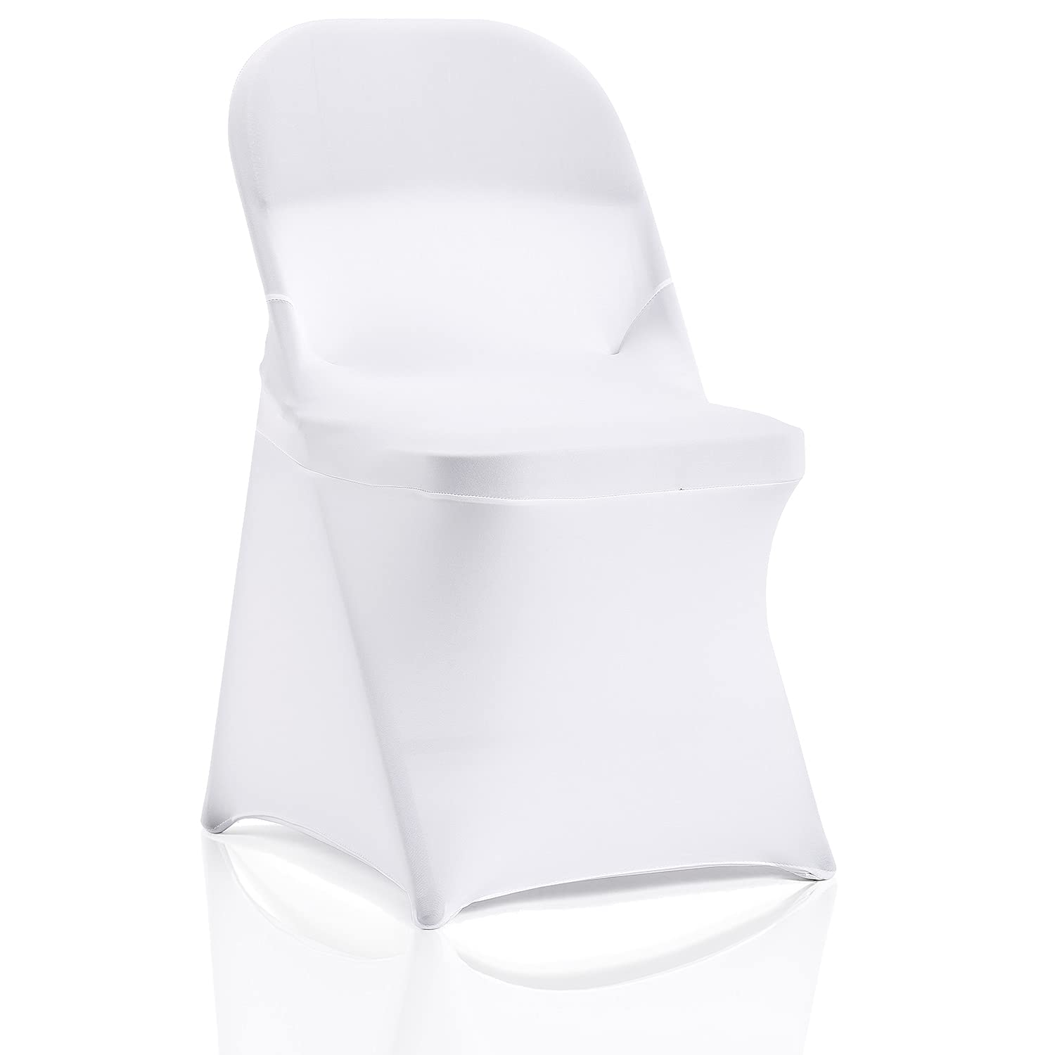 White 12 folding chair cover