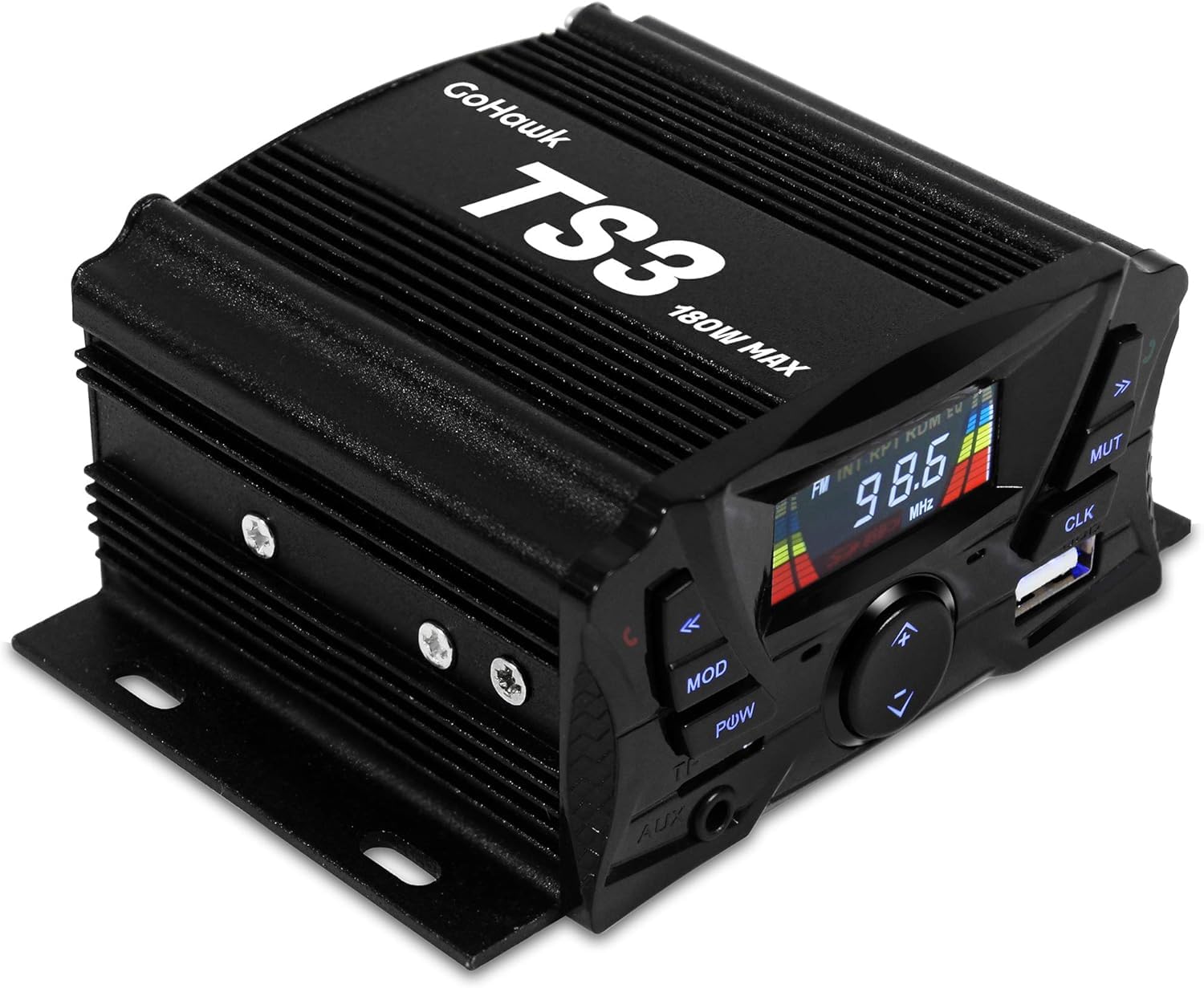 GoHawk TS3 180W MAX  
KUM KPI INI 98.5 FM MHz  
MUT CLK MOD PUW T AUX