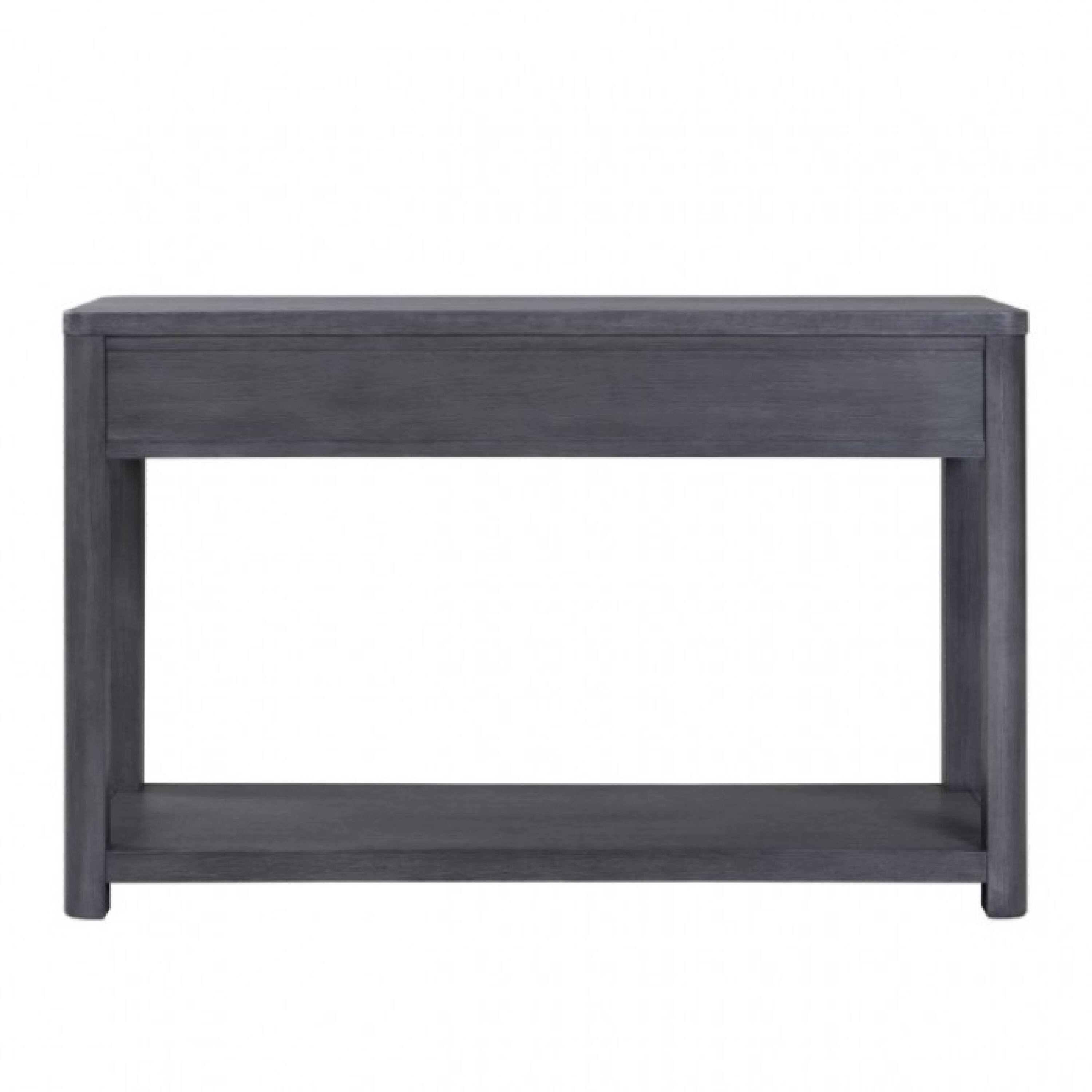Alt View 2. Manhattan Lane - Zoko Sofa Table, 2 Drawers and 1 Shelf, Ash Gray Rubberwood, 48 Inch - Ash Gray.
