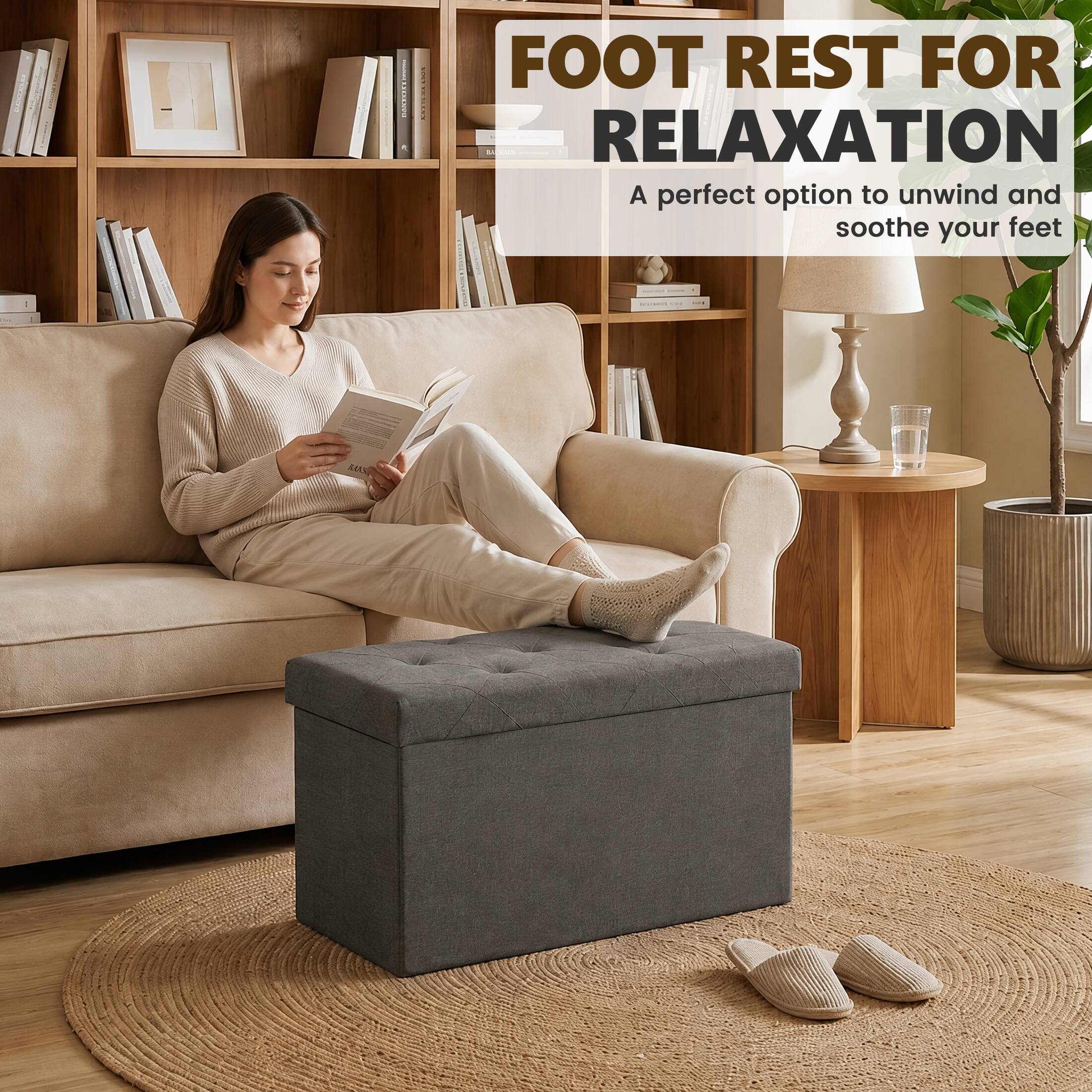 - BEED
100% --
FOOT REST FOR RELAXATION
A perfect option to unwind and soothe your feet