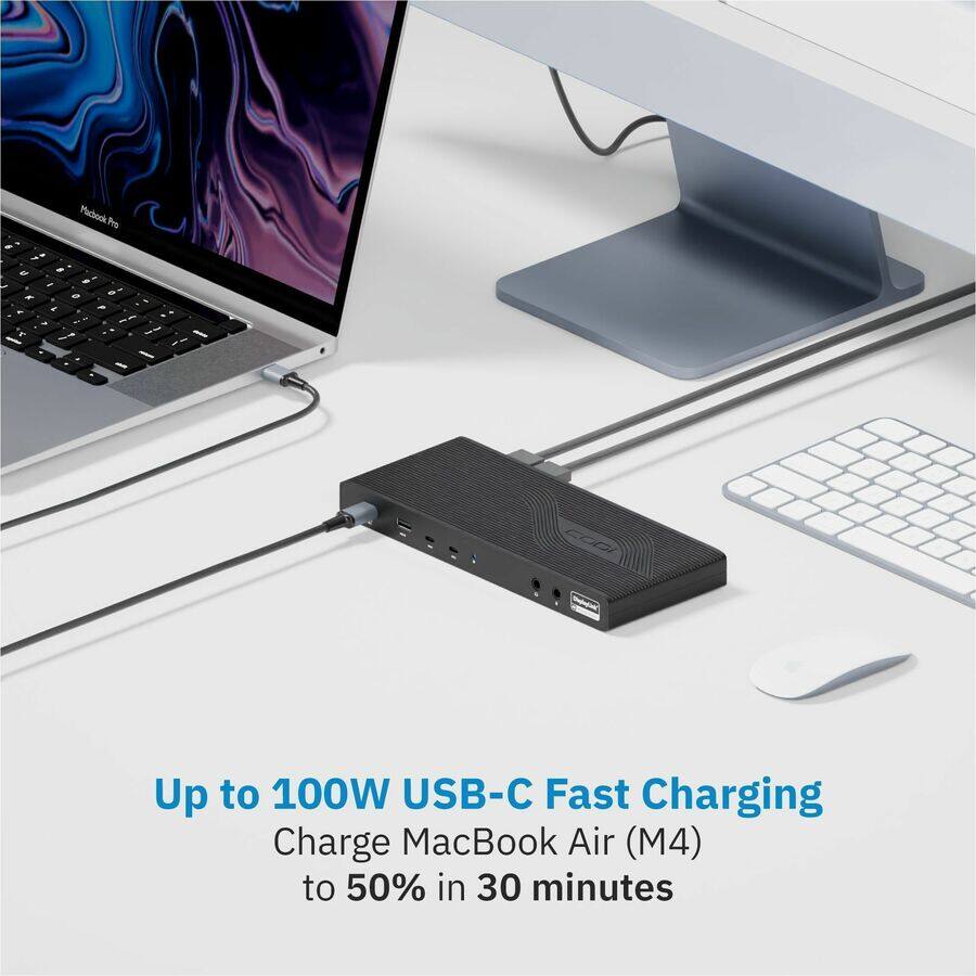 Up to 100W USB-C Fast Charging  
Charge MacBook Air (M4) to 50% in 30 minutes