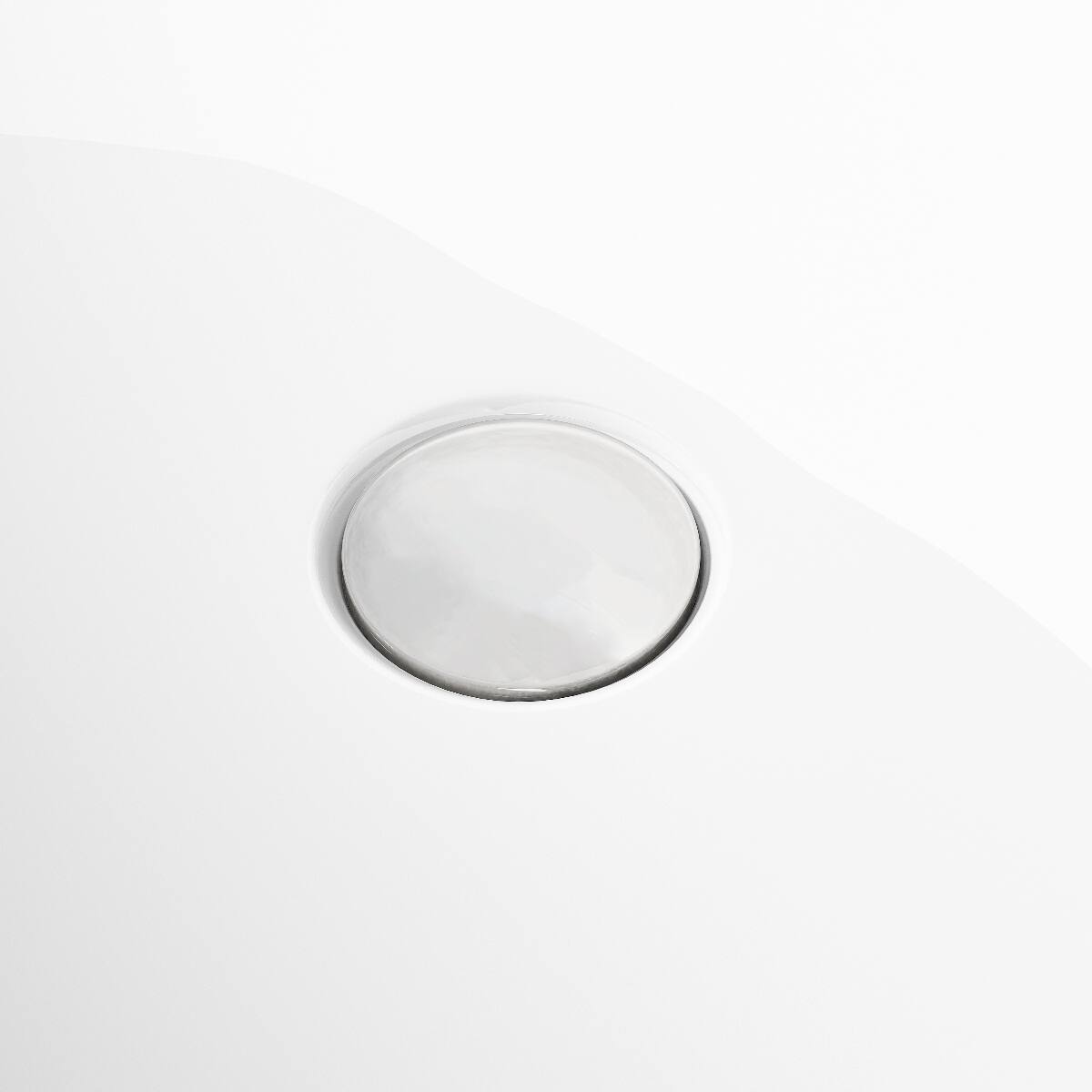Alt View 9. Loheer - Loheer 59 Inch Freestanding Bathtub Acrylic Soaking Tub Gloss White Oval Center Drain - Gloss White.