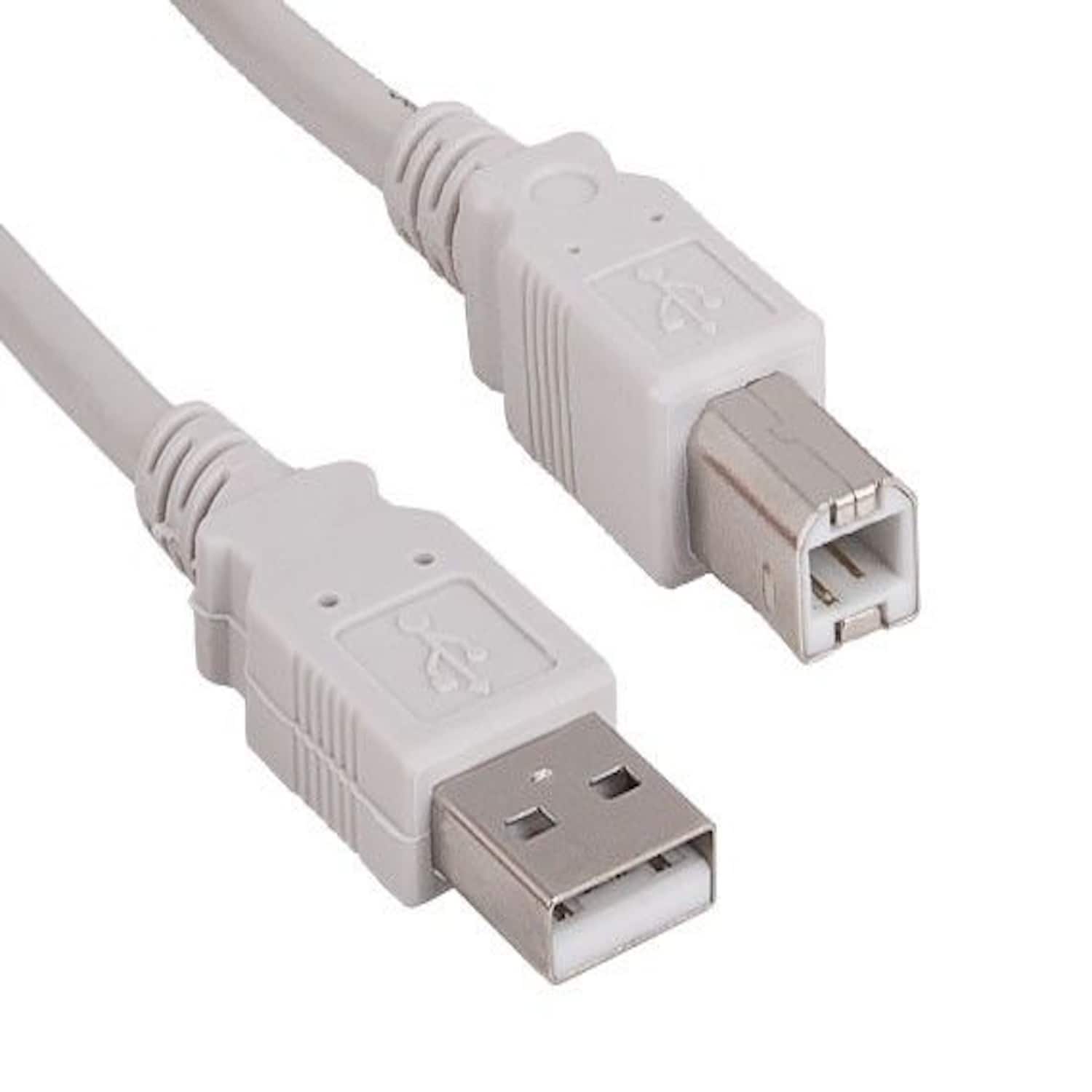 Front. Sanoxy - Sanoxy 10ft USB 2.0 A Male to B Male Cable, White - White.