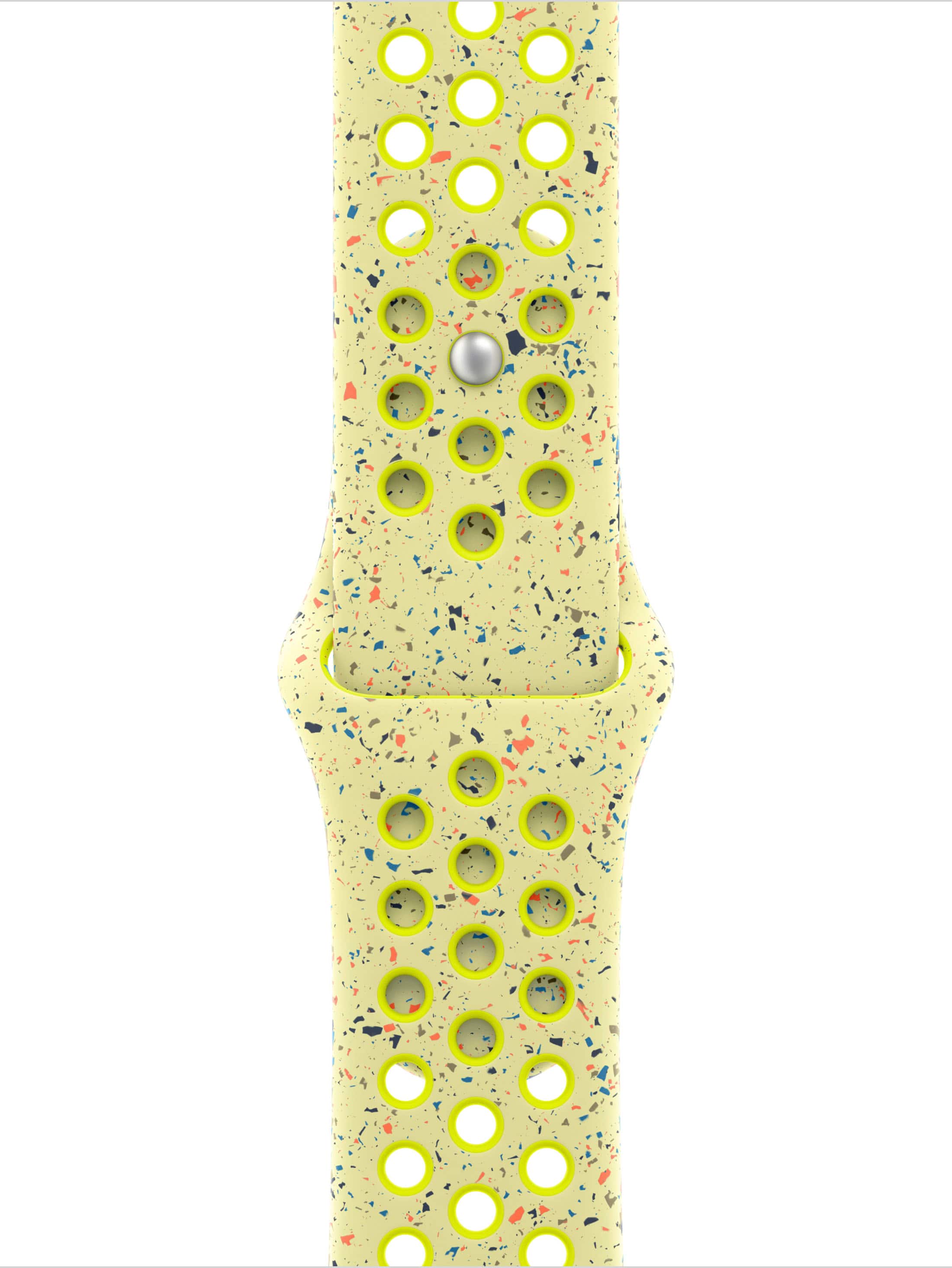 Angle. Apple - 42mm Volt Splash Nike Sport Band - S/M - Volt Splash.