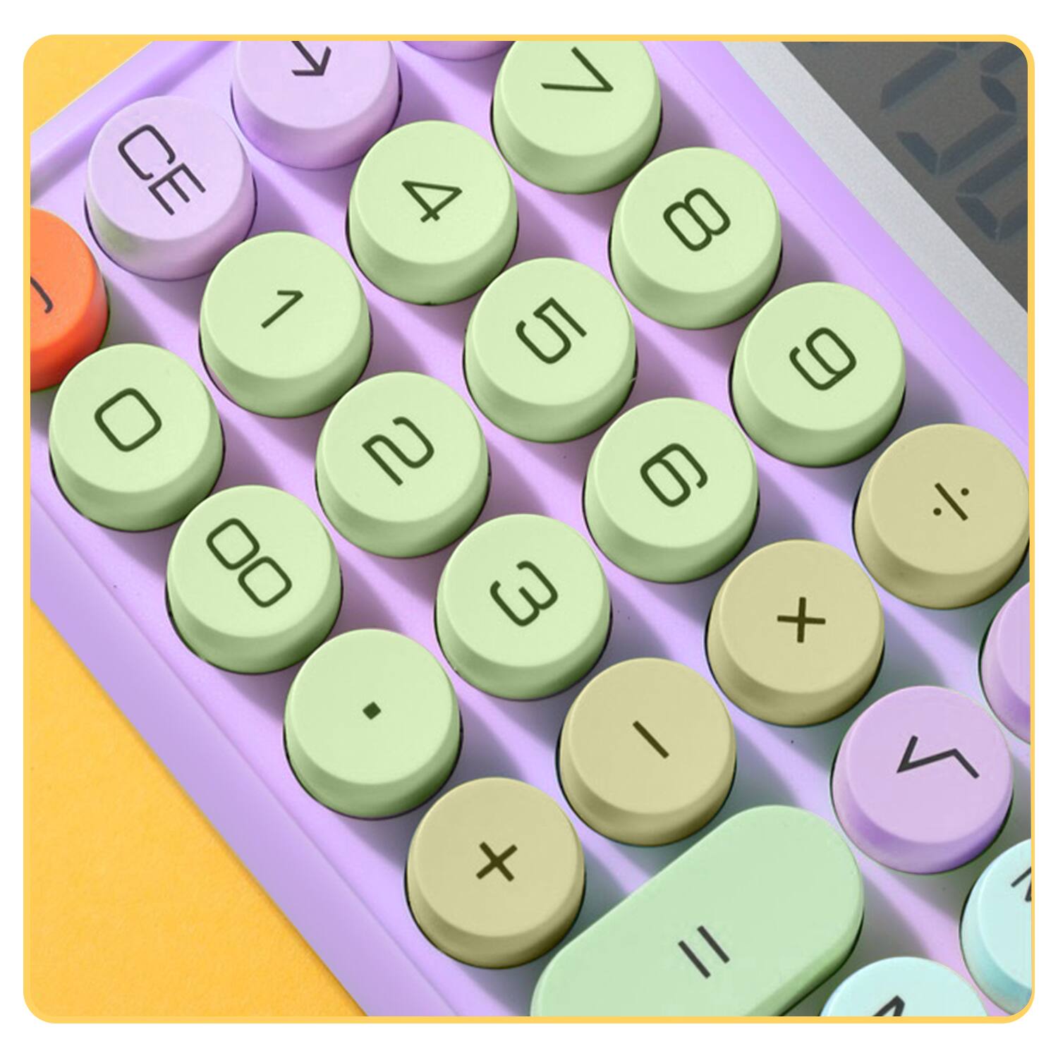 Alt View 2. Sahara - 12-Digit Desktop Calculator | Solar & Battery Powered | Large Keys | Vibrant Colors - Purple.