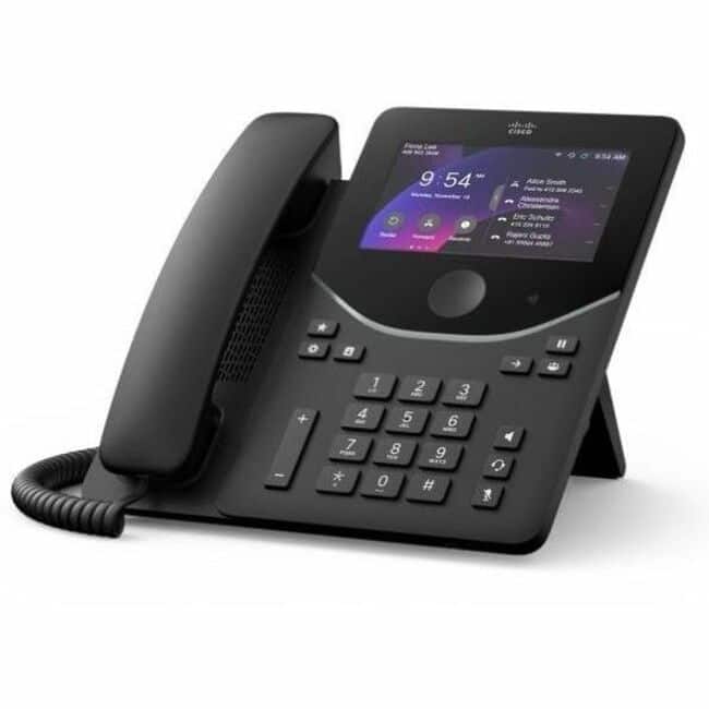 Cisco Consumer Products - Cisco 9871 IP Phone - Corded - Corded/Cordless - Bluetooth, Wi-Fi - Desktop, Wall Mountable - VoIP - 5" - Carbon Black