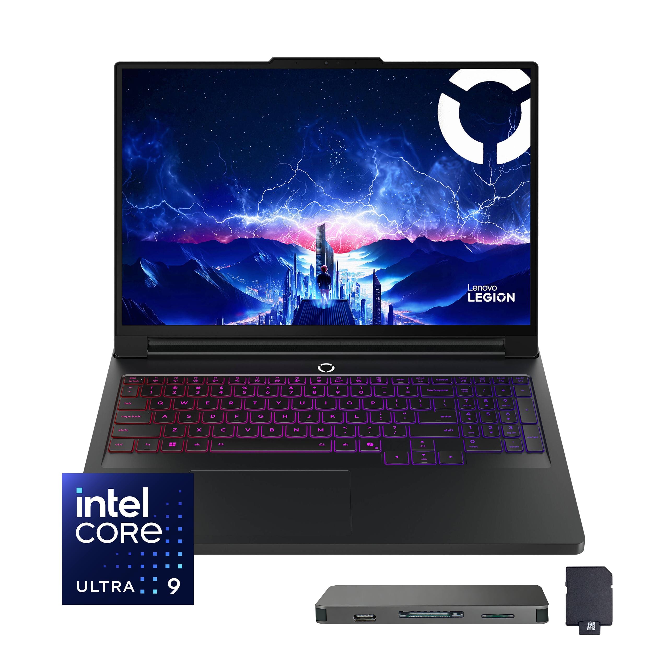 Lenovo - Legion Pro 7 16" Gaming Laptop,Ultra 9 275HX,32GB RAM,2TB SSD+1TB Dock Set,RTX 5080,Backlit,Win 11 Pro - Black