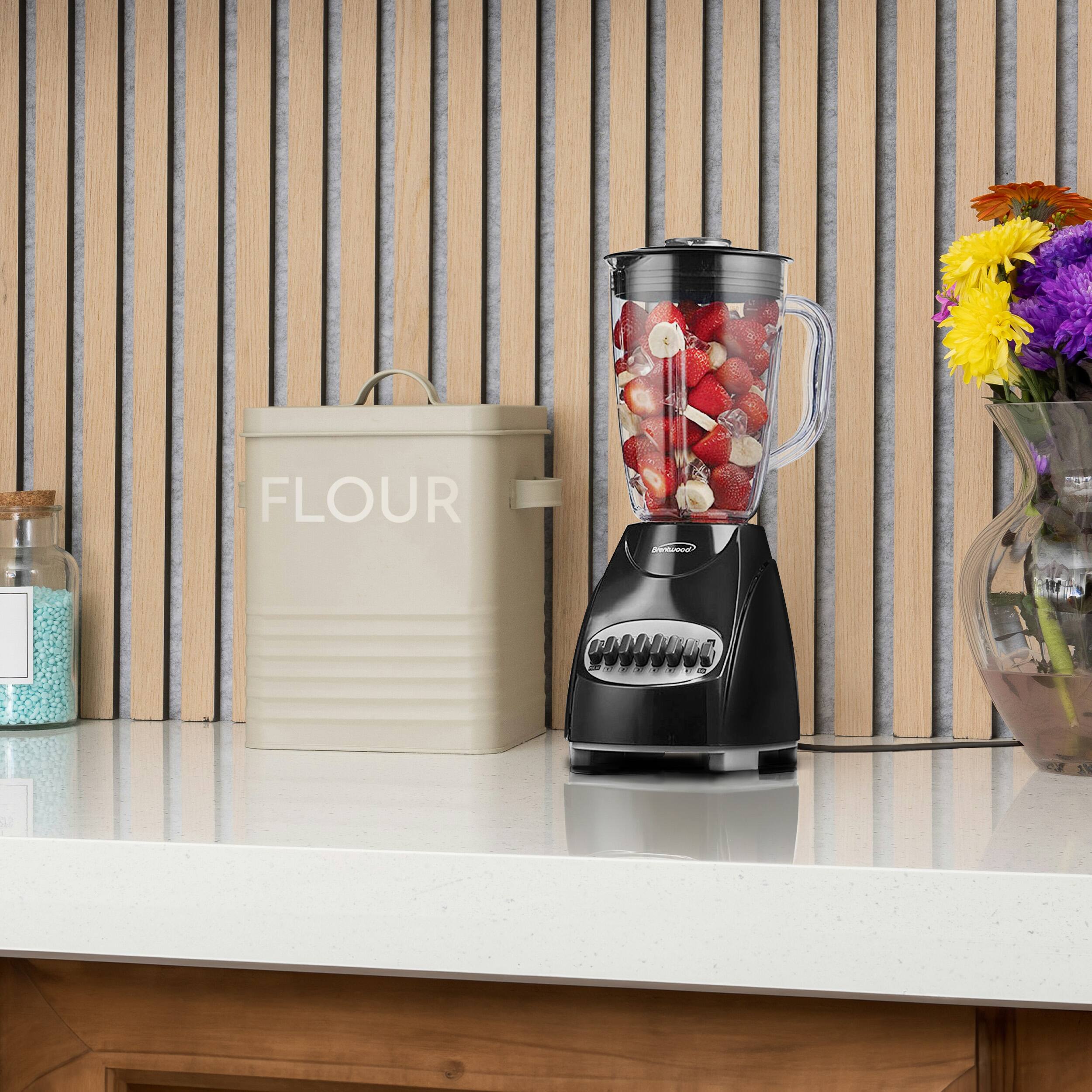 Alt View 5. Brentwood - Brentwood 12-Speed Blender with Plastic Jar in Black - Black.