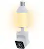 Wyze - 2k Smart Lightbulb WI-Fi Security Camera with Color Night Vision & Dimmable 800 Lumen Bulb - White