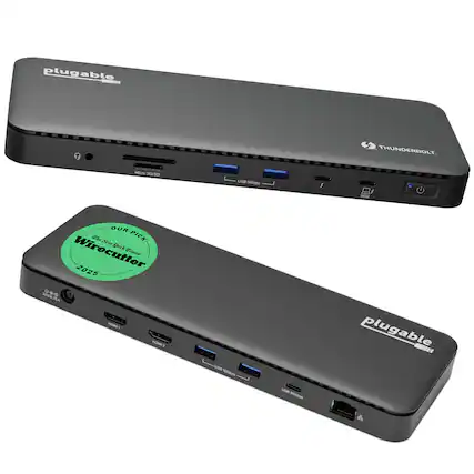 plugable - THUNDERBOLT Micro 20/30 VVA NANA Use states F saSW OUR ? PICK Wirecutter Eimc 2025 DOVSA HOM 1 HOMI a USs 1ootpe plugable C uSB 100Ge