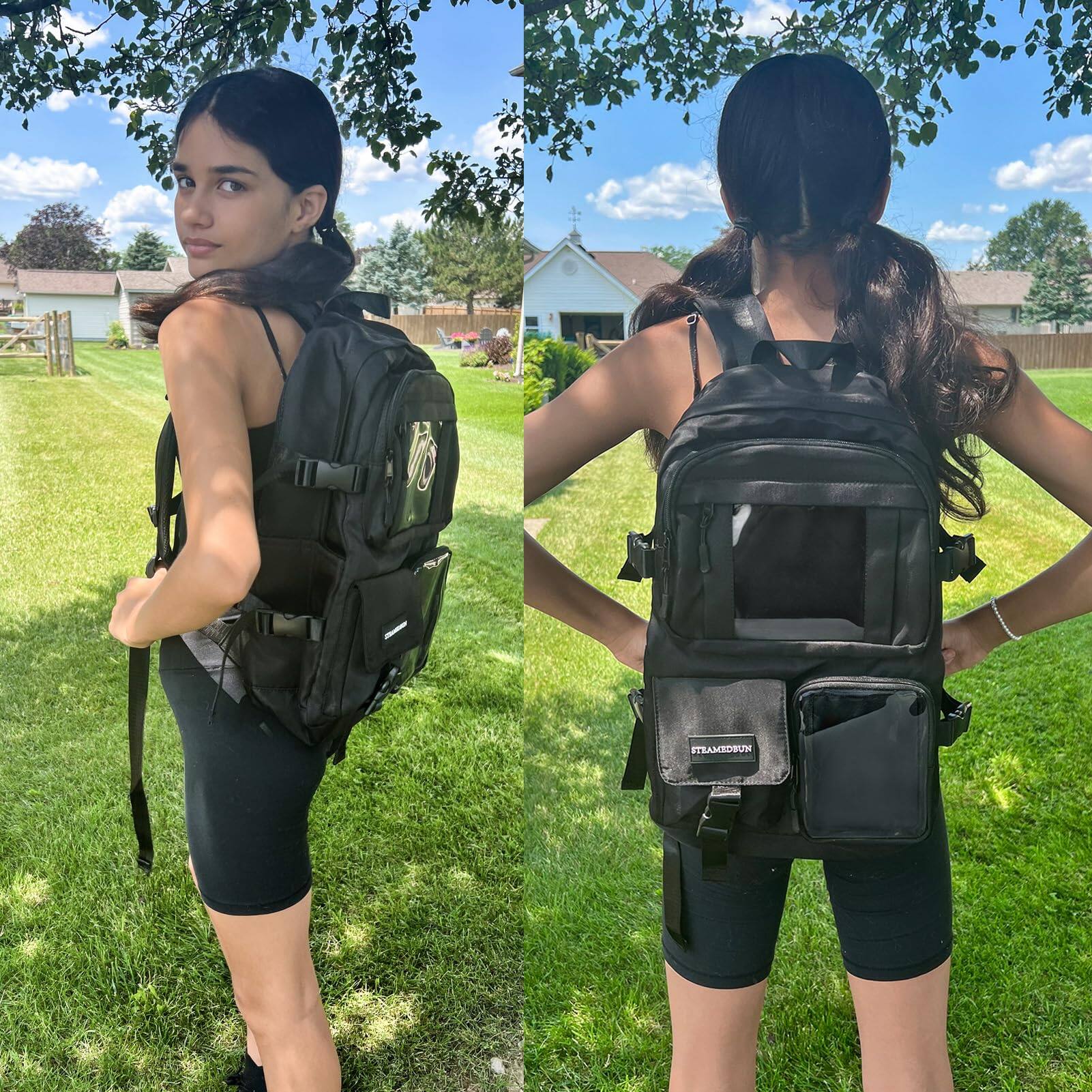 Alt View 3. Cozy Serene - Backpack Cute Aesthetic For Ita With Inserts School (without Pins) - Pink-Large.