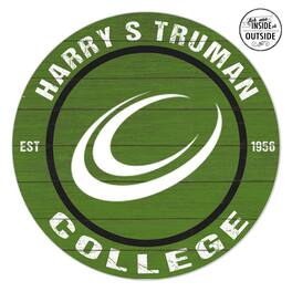 Jardine - Harry S Truman College Falcons 20'' x 20'' Indoor/Outdoor Circle Sign - Green