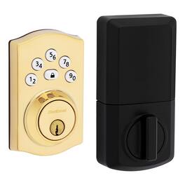 Kwikset - Powerbolt Polished Brass Zinc Electronic Deadbolt