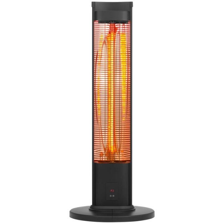 Alt View 3. Mirfee - 1500W Infrared Heater with Remote, Indoor Outdoor Electric Space Heater, 3 Heat Modes, Timer - Black.