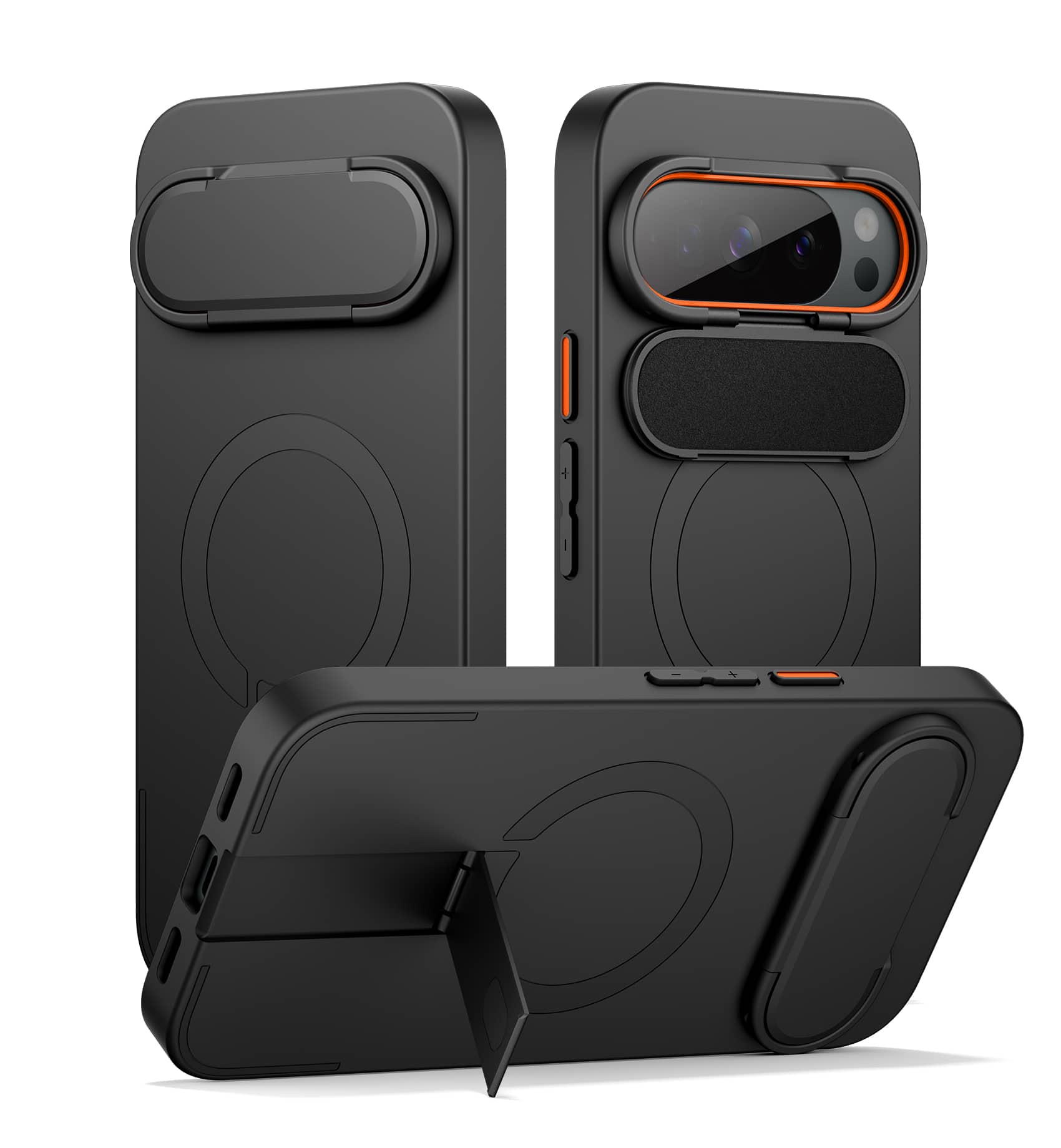 SURITCH - Phone Case for Google Pixel 10/10 Pro, Compatible with MagSafe, Protective Cover with Camera Cover& Adjustable Kickstand - Aurora Black price history on PriceWatchPro