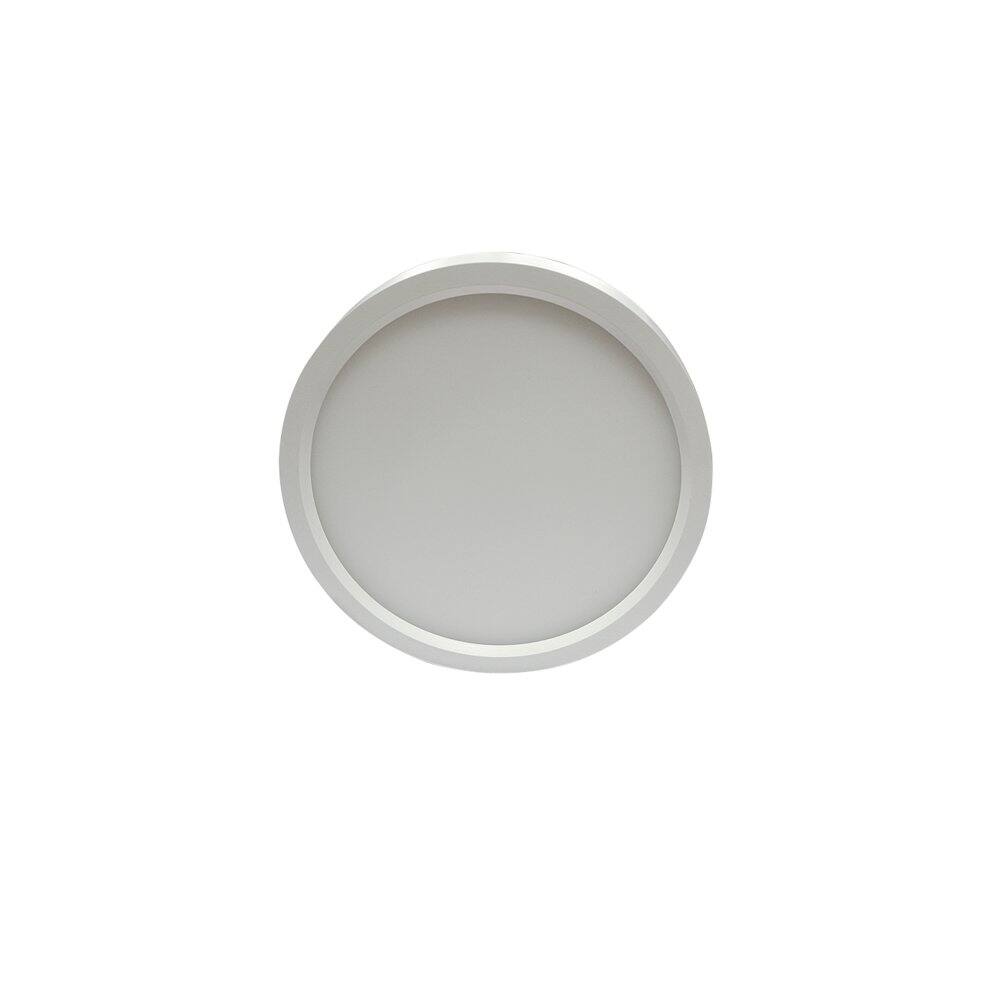 Angle. Elitco Lighting - 7"Slim Disk Light Ac 120Vtype Ic Dob Design 900Lm Cri80 3000K 15W - White.
