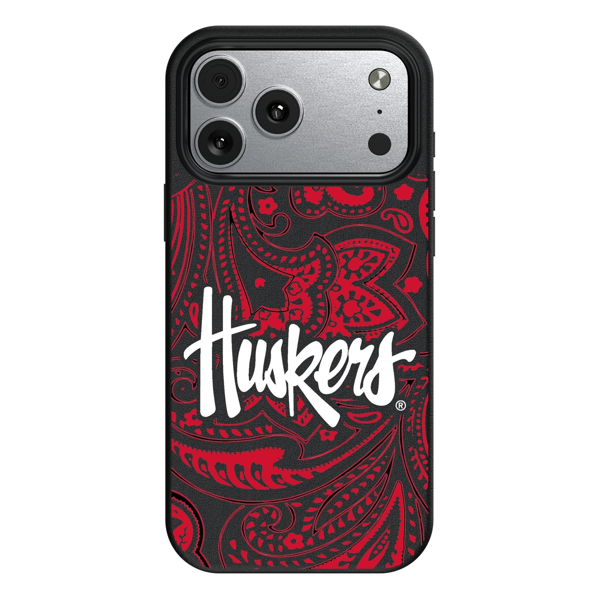 Keyscaper - NCAA - Nebraska Huskers Paisley iPhone Magnetic Bump Case - 17 Pro - Black price history on PriceWatchPro