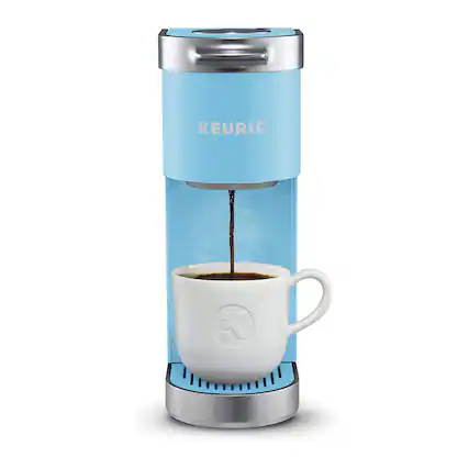 Front. Keurig - Keurig K-Mini Plus Single Serve Coffee Maker (Cool Aqua) - Aqua.