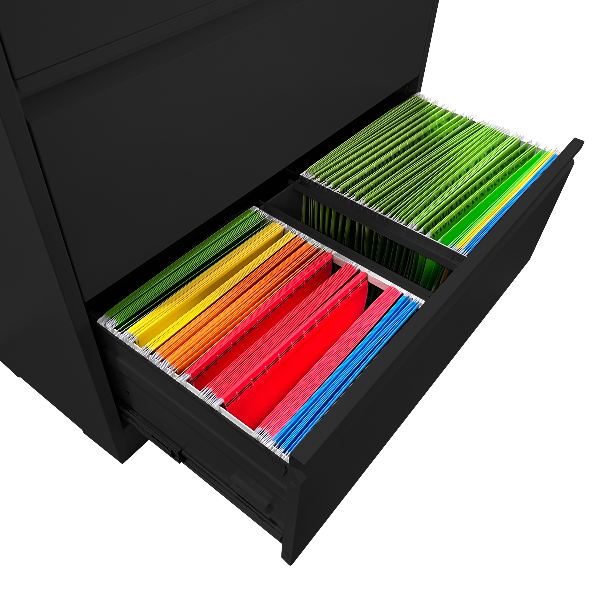 Alt View 8. GOODSILO - Lateral Filing Cabinet with Locking Security for Legal/Letter Documents - 3 Drawers​ - Black.