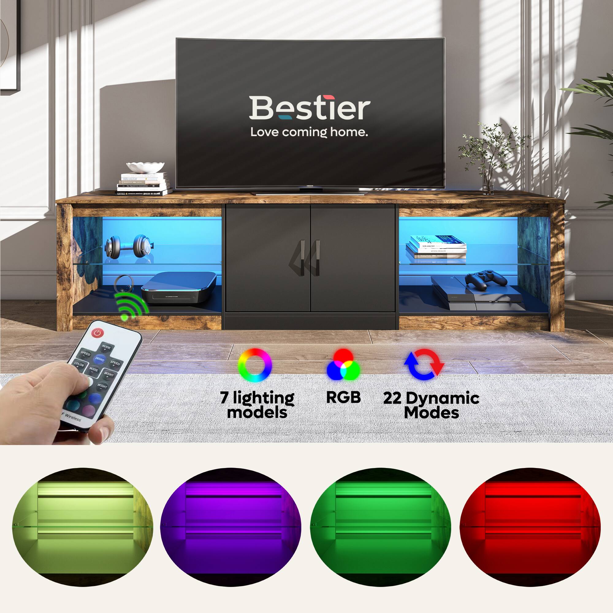Bestier Love coming home. 4 - m - - 1 - - - W 7 lighting models RGB 22 Dynamic Modes
