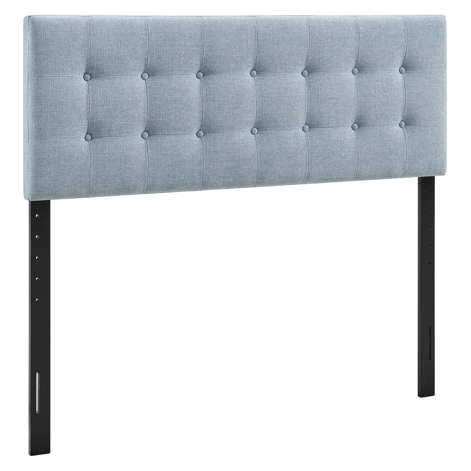 Angle. Modway - Emily Upholstered Fabric Headboard by Modway - Sky Blue.