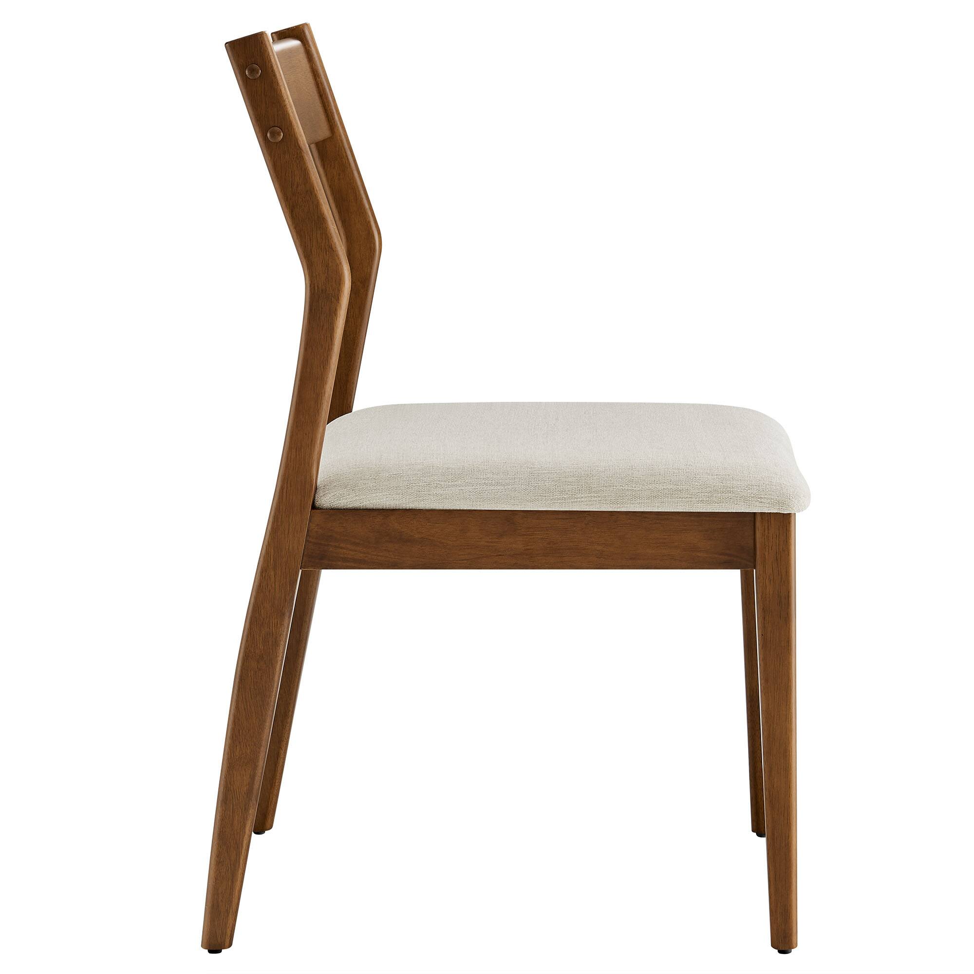 Alt View 1. Modway - Solara Fabric Wood Dining Side Chairs Set of 2 by Modway - Brown.