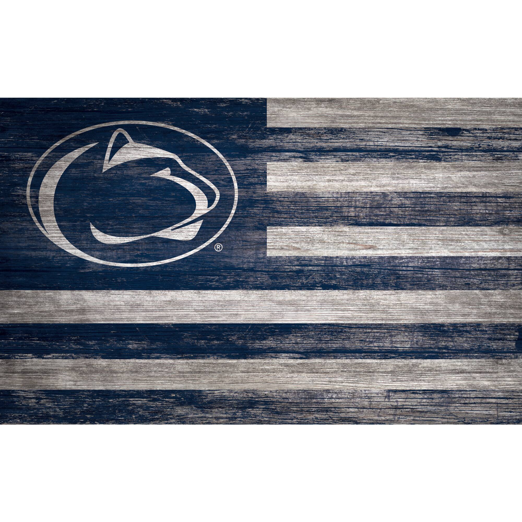 Penn State Nittany Lions 11'' x 19'' Distressed Flag Sign