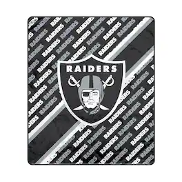 Pegasus - Las Vegas Raiders 60" x 70" Diagonal Lined Wordmark Ultra Soft Blanket - Multicolor