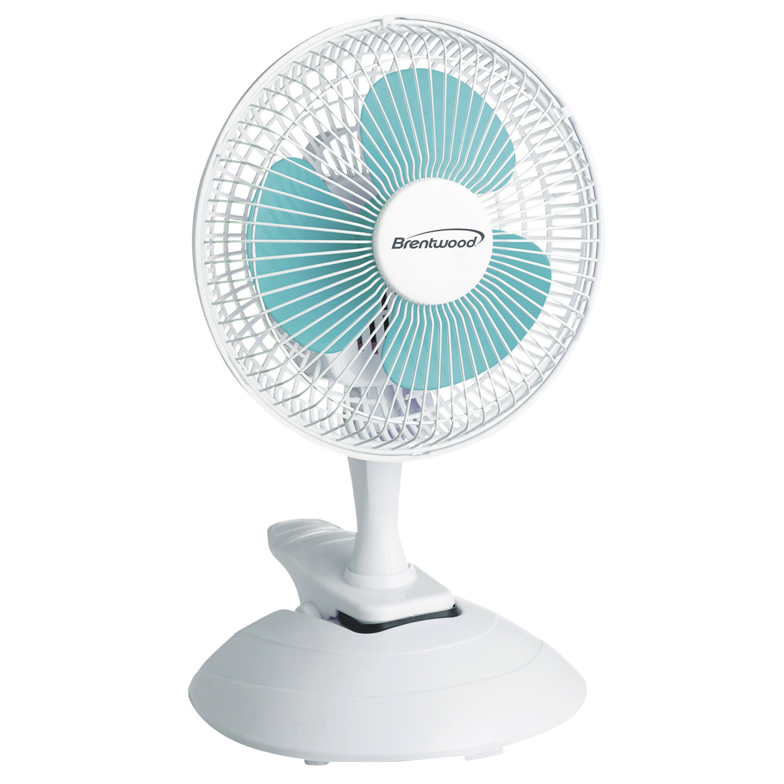 Front. Kool Zone - Brentwood Kool Zone 6 Inch Mini Clip On Table Fan.