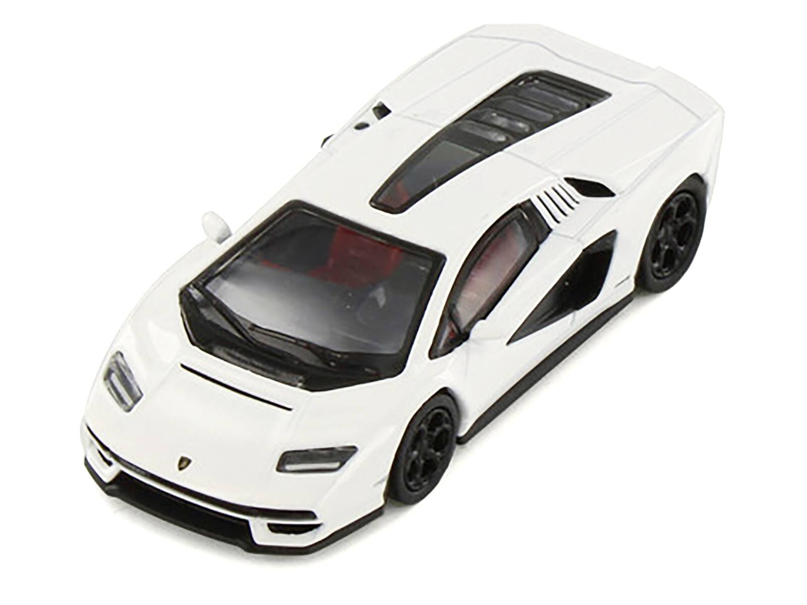 Alt View 1. PosterCars - Lamborghini Countach LPI 800-4 Bianco Siderale White "Hypercar League Collection" 1/64 Diecast Model Car by PosterCars.