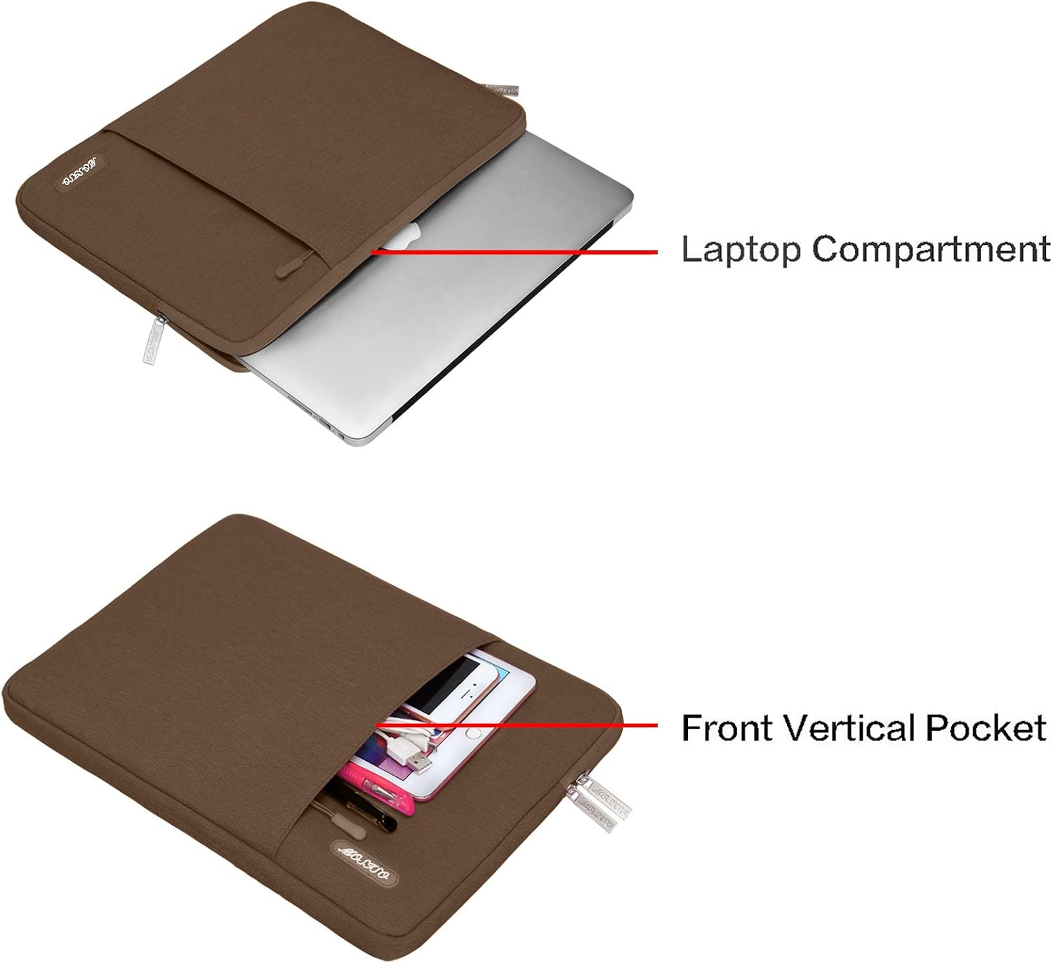 Laptop Compartment Front Vertical Pocket