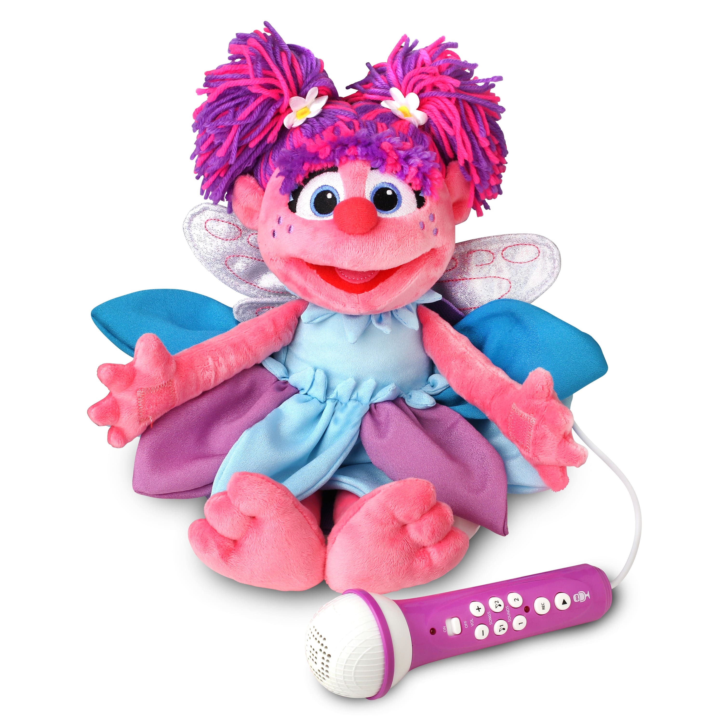 Alt View 11. Singing Machine - Sesame Street Karaoke Plush Backpack, Sing-Along Microphone & Speaker with Record, Playback and songs - Abby Caddaby.