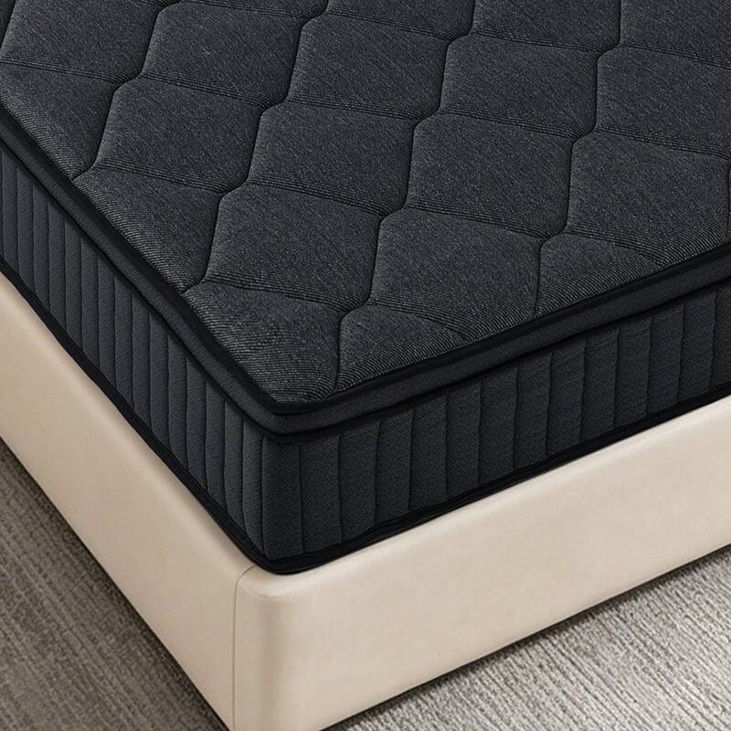Left. Dyonery - 10 Inch Hybrid Mattress in a Box with Independent Spring, Fiberglass Free, 10" x 60"x 80" CertiPUR-US Certified - Black.