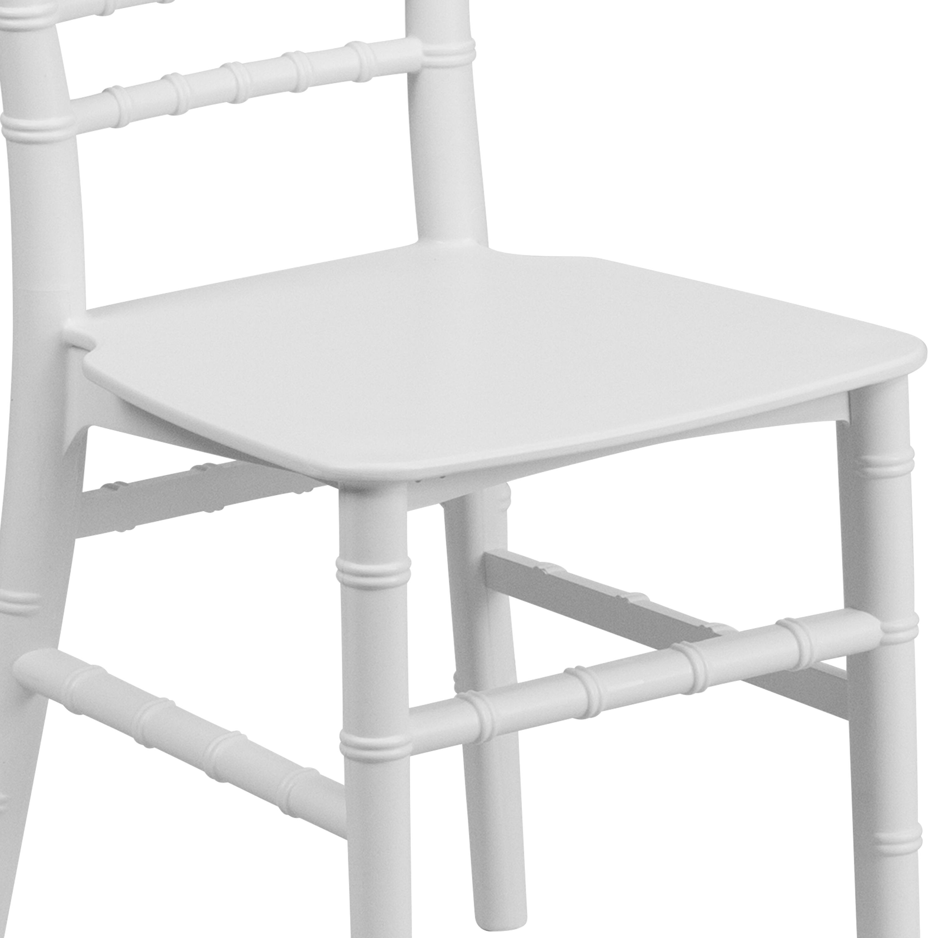 Alt View 10. Emma + Oliver - 10 Pack Child’s All Occasion Resin Chiavari Chair for Home or Home Based Rental Business - White.