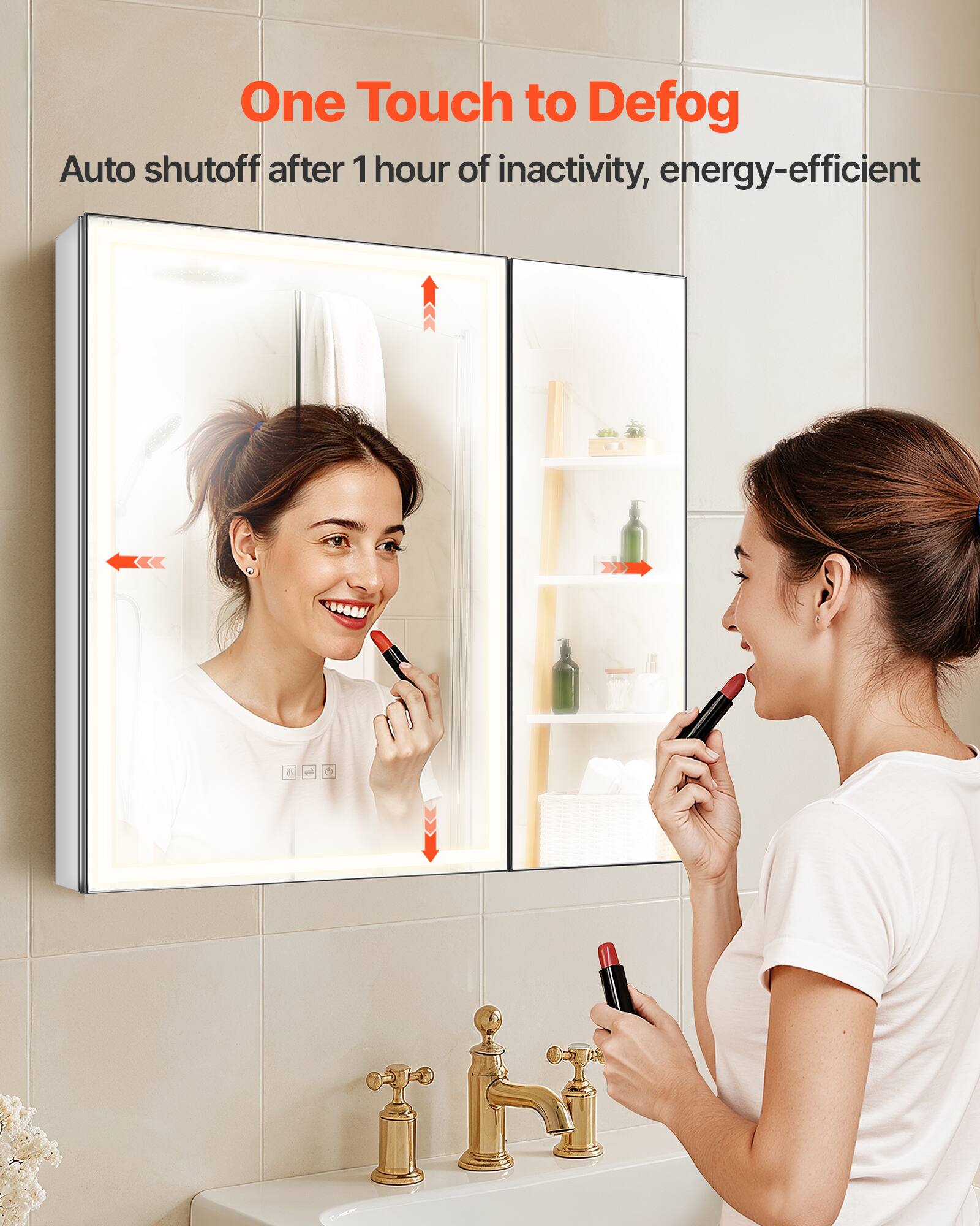 One Touch to Defog, Auto shutoff after 1 hour of inactivity, energy-efficient. 2 S