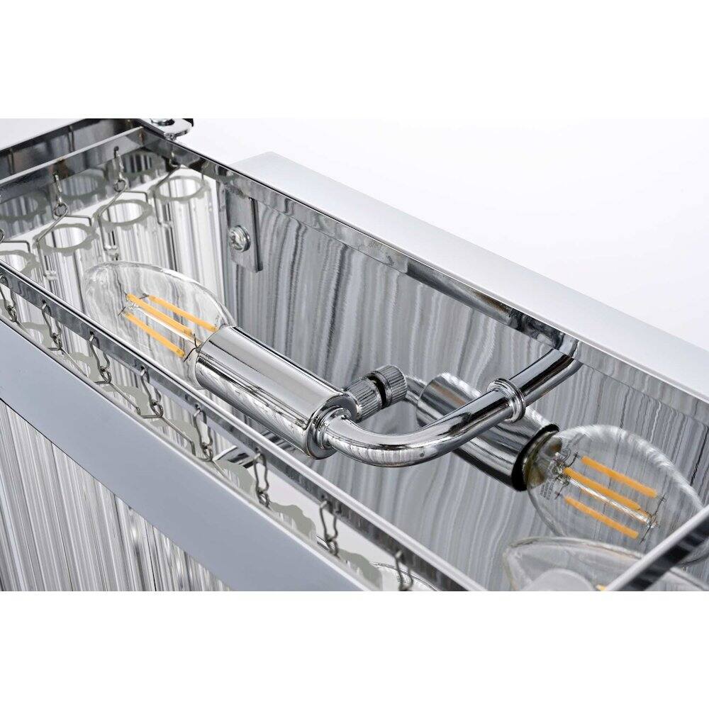Alt View 1. Elegant Lighting - Harlow 34 inch Wall Sconce in Chrome - Chrome.