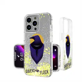Keyscaper - NFL - Baltimore Ravens iPhone Glitter Case - 14 - Multicolor