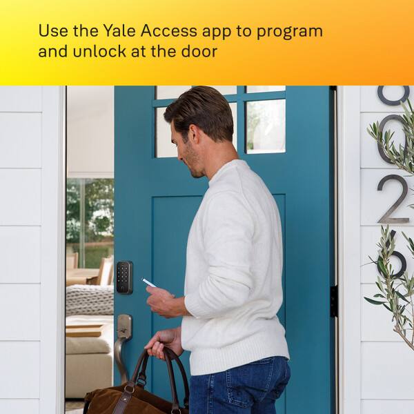 Use the Yale Access app to program and unlock at the door 2