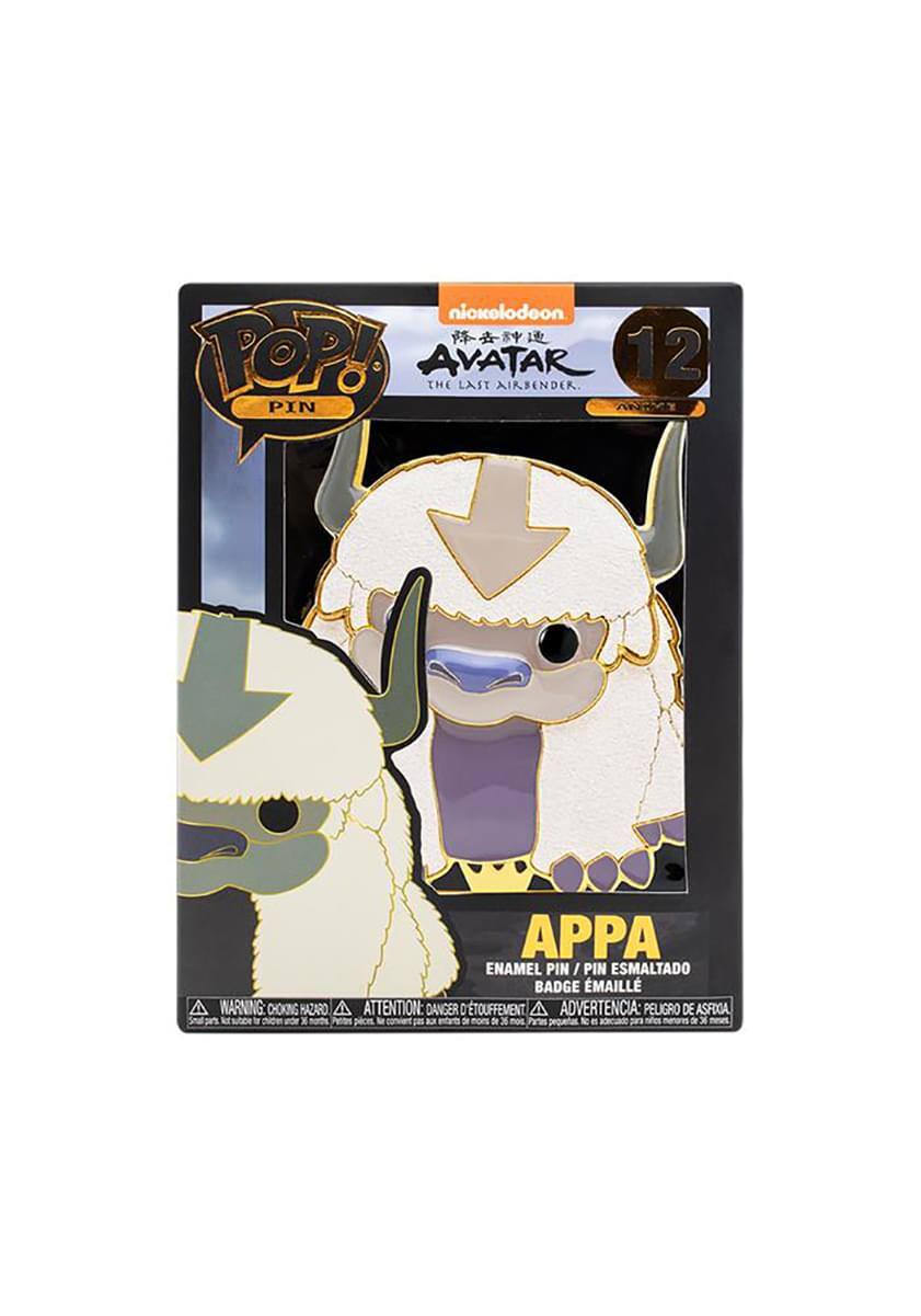 Sure, here is the corrected and grouped text from the image:

---

**Top! Avatar 12 The Last Airbender**

**Appa**

**Enamel Pin / Pin Esmaltado**

**Badge Emaillé**

**Warning: Choking Hazard**

**Attention: Danger**

**Advertencia: Peligro de Asfixia**

**Not for children under 3 years**

**De moins de 36 mois**

**De moins de 36 mois**

**Not suitable for children under 3 years**

**Not suitable for children under 3 years**

**Not suitable for children under 3 years**

**Not suitable for children under 3 years**

**Not suitable for children under 3 years**

**Not suitable for children under 3 years**

**Not suitable for children under 3 years**

**Not suitable for children under 3 years**

**Not suitable for children under 3 years**

**Not suitable for children under 3 years**

**Not suitable for children under 3 years**

**Not suitable for children under 3 years**

**Not suitable for children under 3 years**

**Not suitable for children under 3 years**

**Not suitable for children under 3 years**

**Not suitable for children under