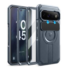 Dexnor - Rugged Case for Google Pixel 11 Pro XL with Camera Cover & Kickstand & Screen Protector, Compatible with MagSafe - Navy Blue